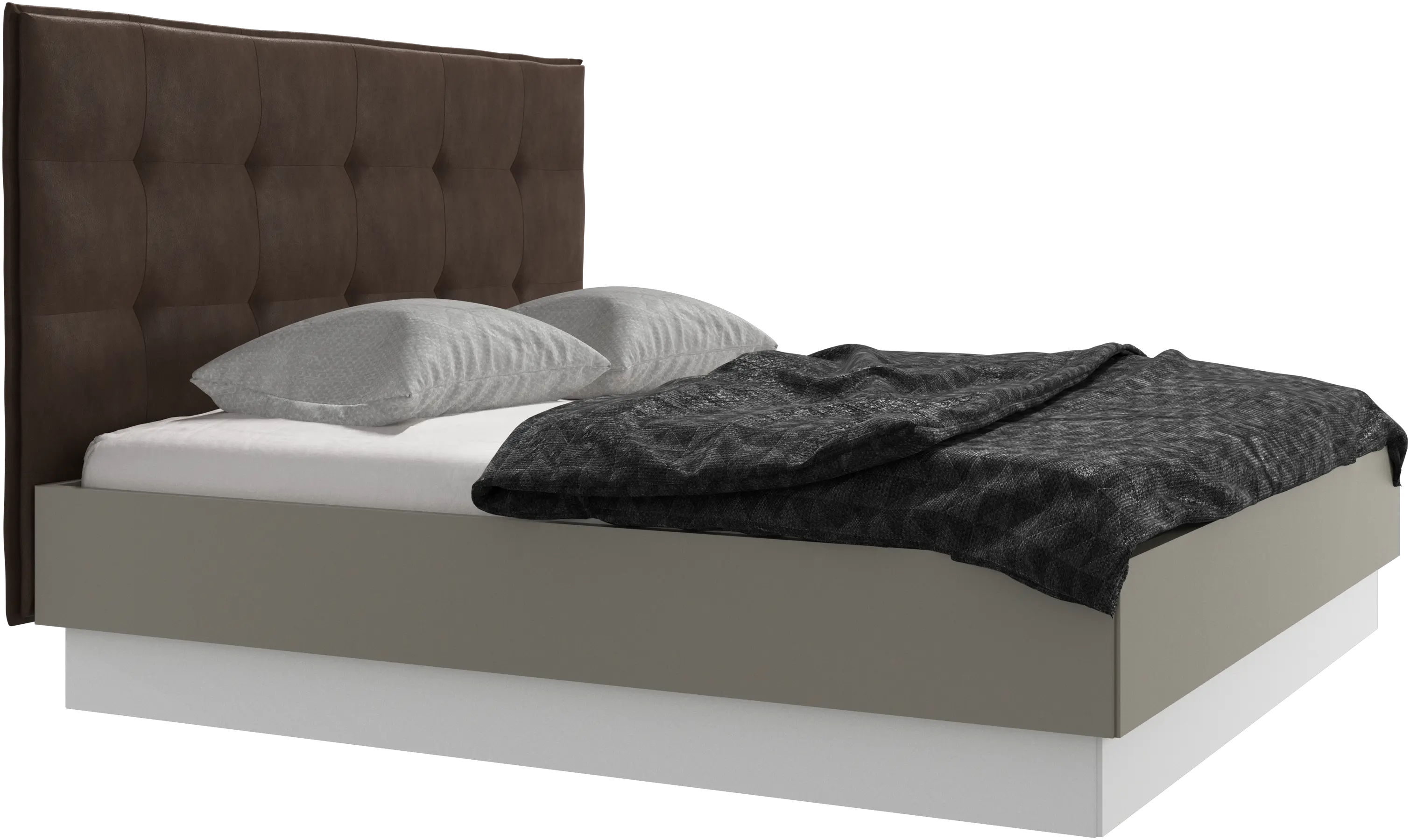 Lugano storage bed with lift-up frame and slats, excl. mattress