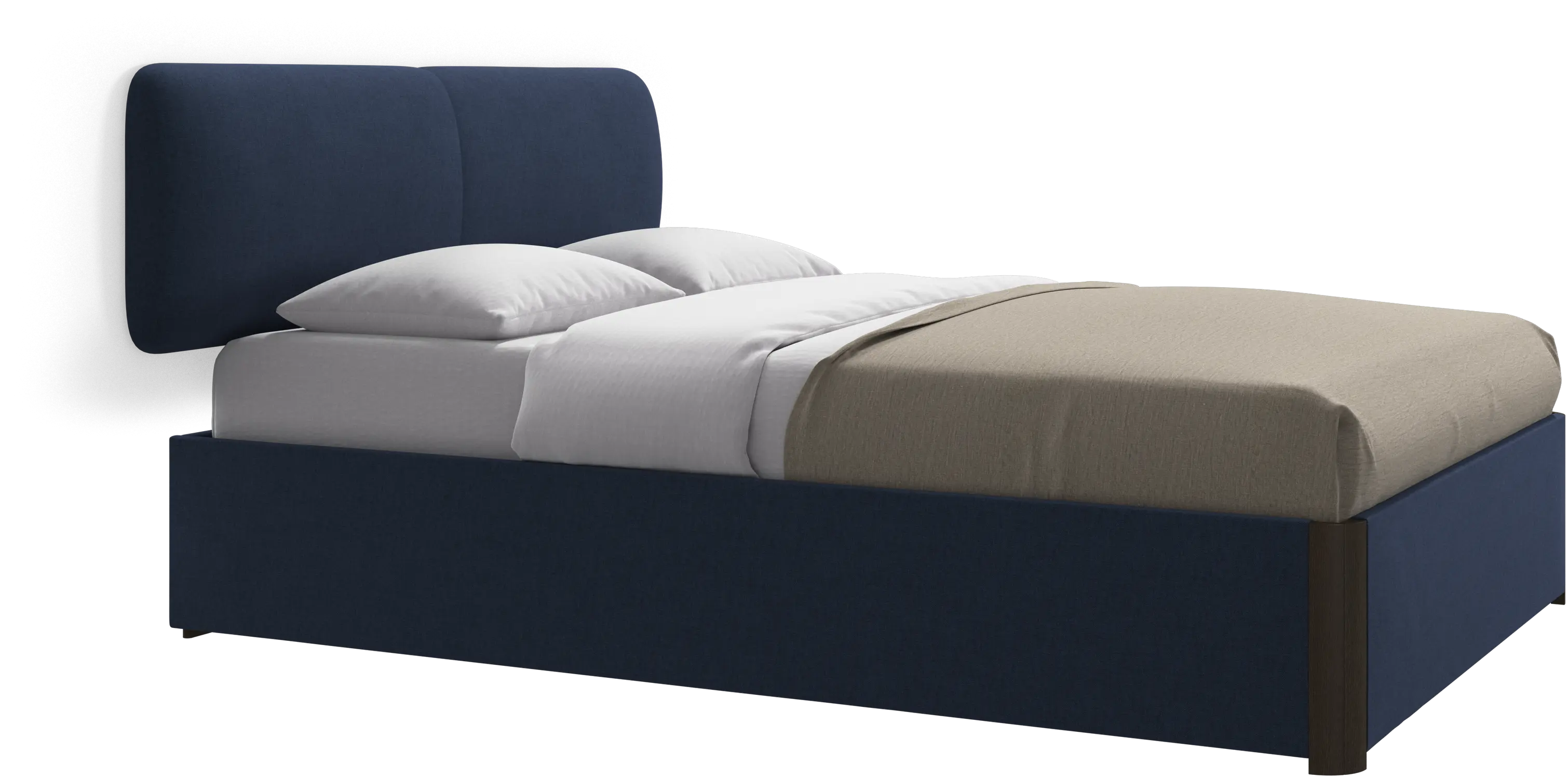 Element bed, wall-mounted headboard, with slats, excl. mattress