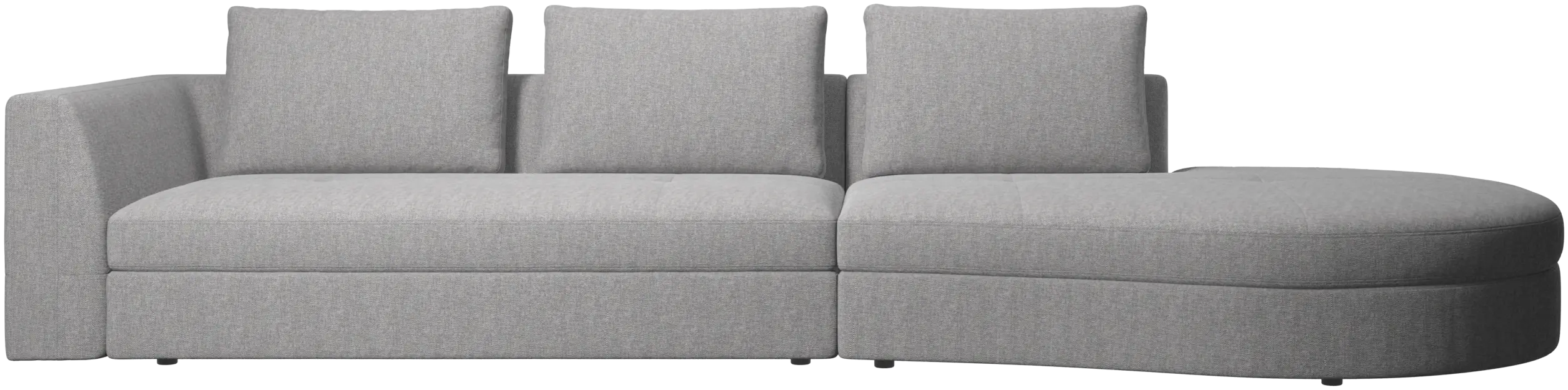 Bergamo sofa with round lounging unit,right