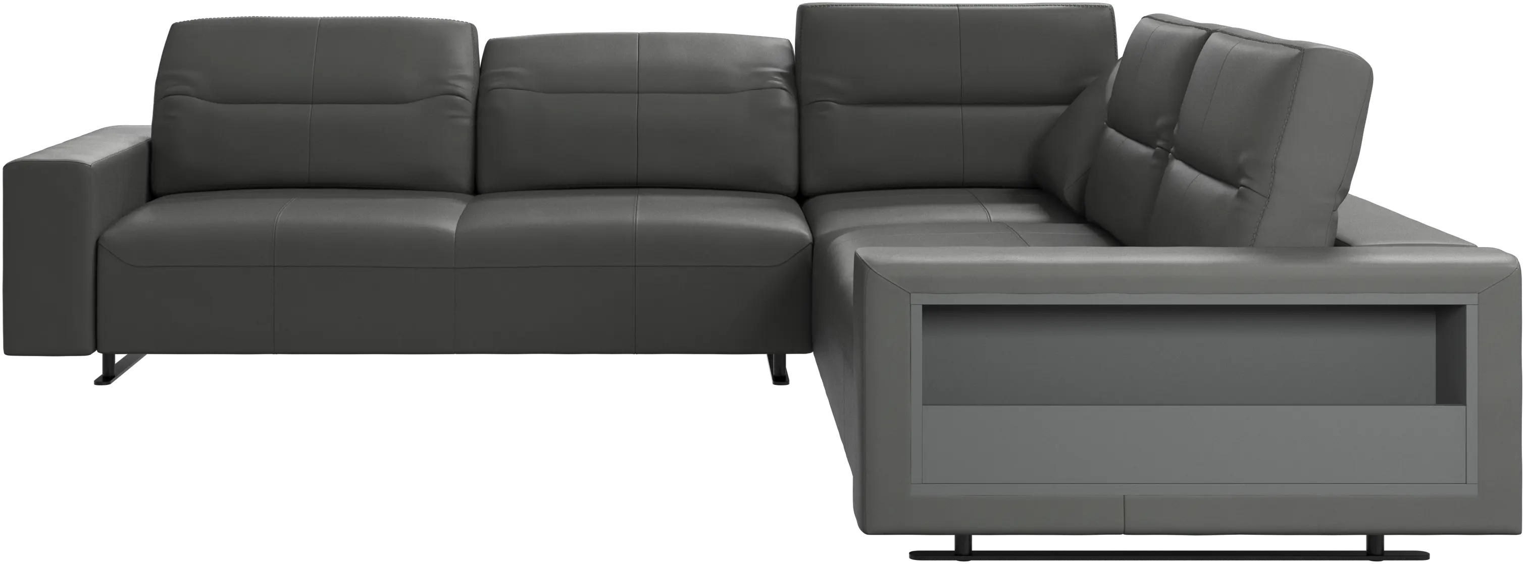 Hampton corner sofa with adjustable back and storage