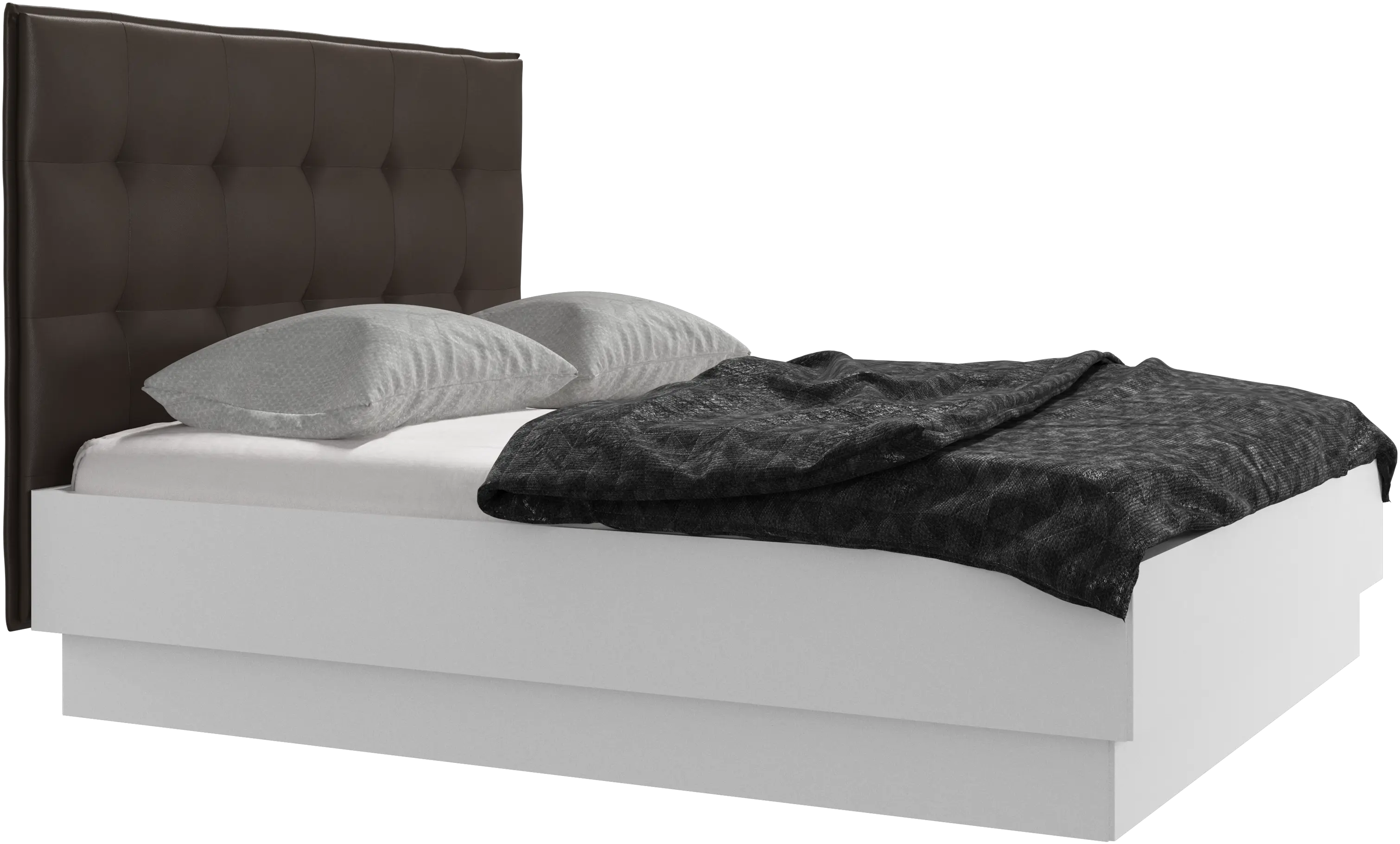Lugano storage bed with lift-up frame and slats, excl. mattress