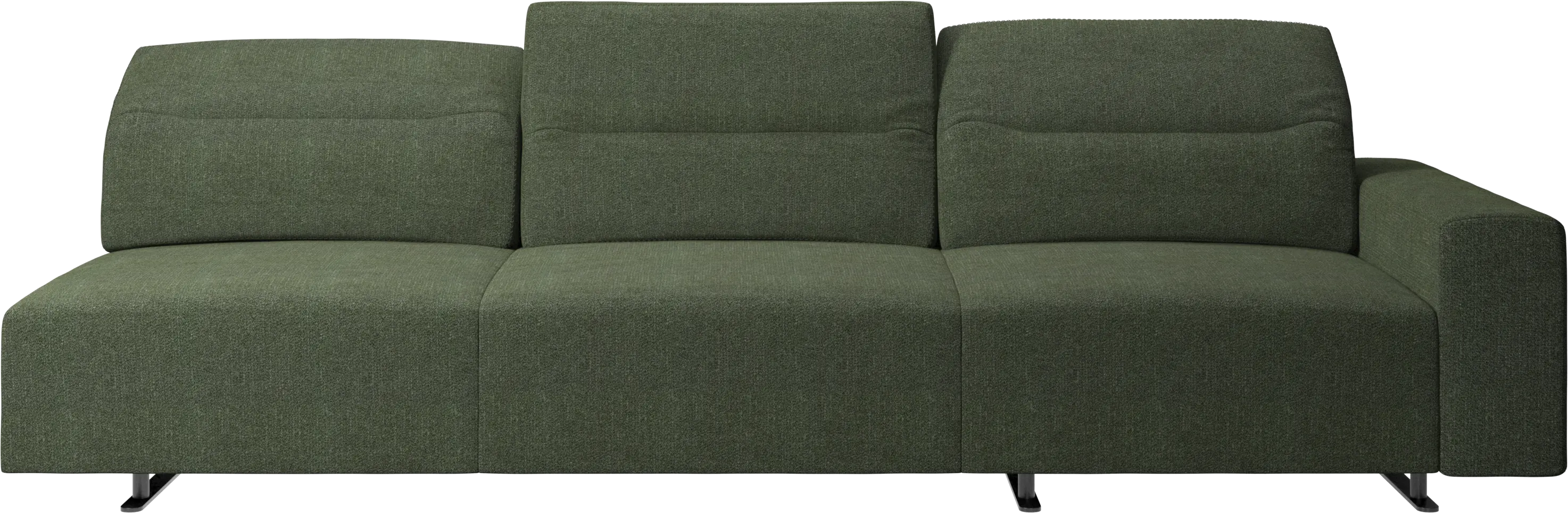 Hampton sofa with adjustable back and storage on the right side