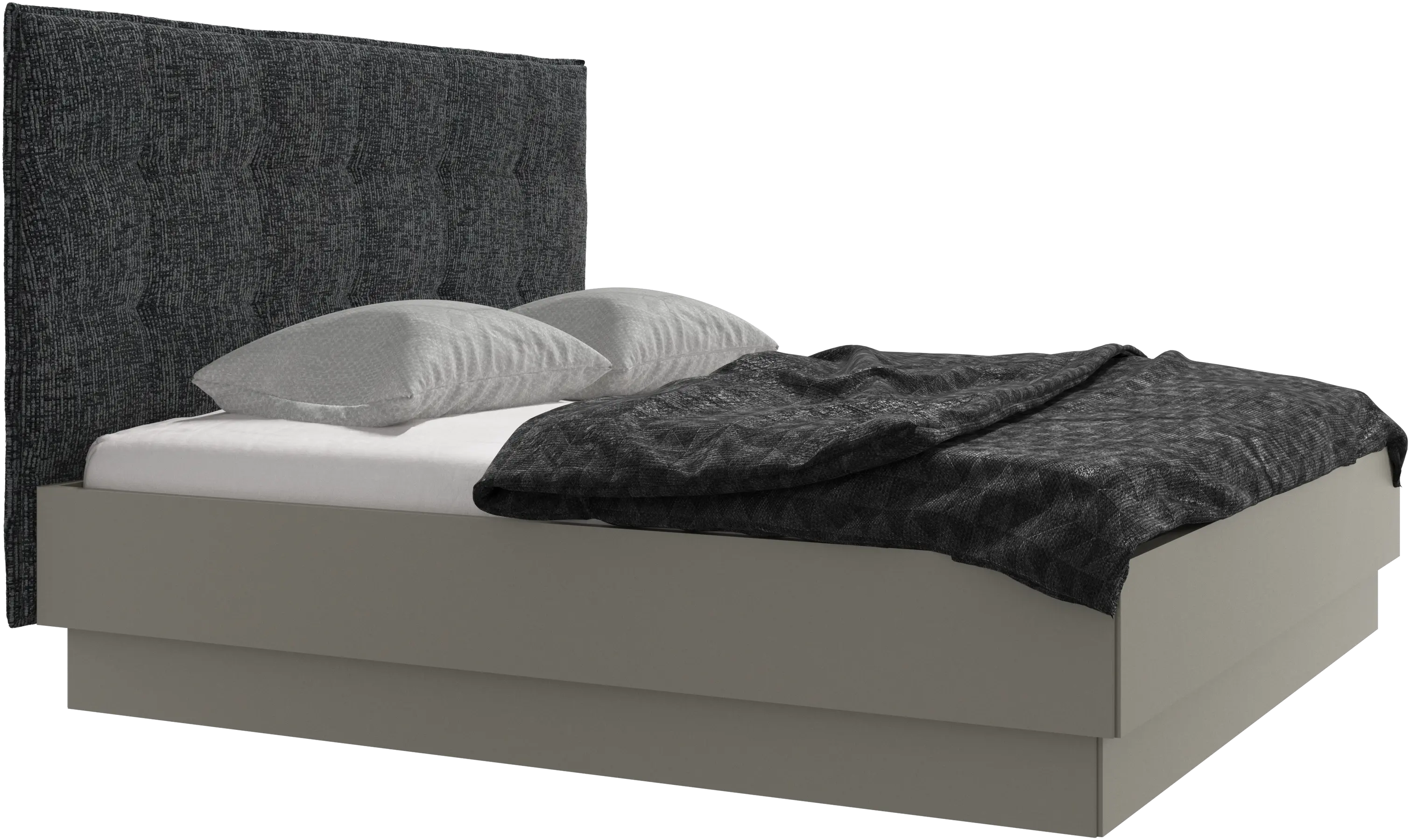 Cama con canapé Lugano, estructura elevable y tablado, no incluye colchón