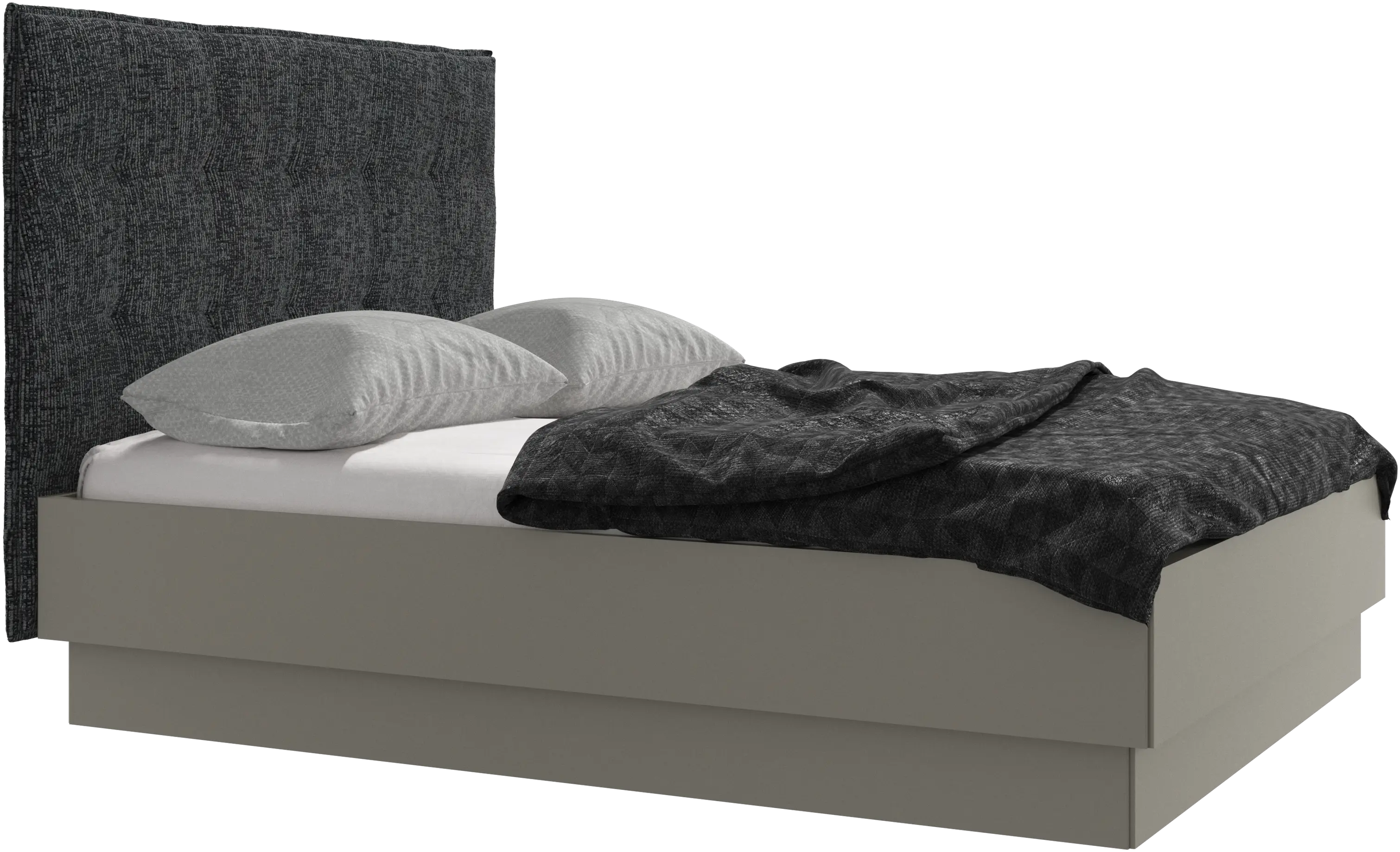 Lugano storage bed with lift-up frame and slats, excl. mattress