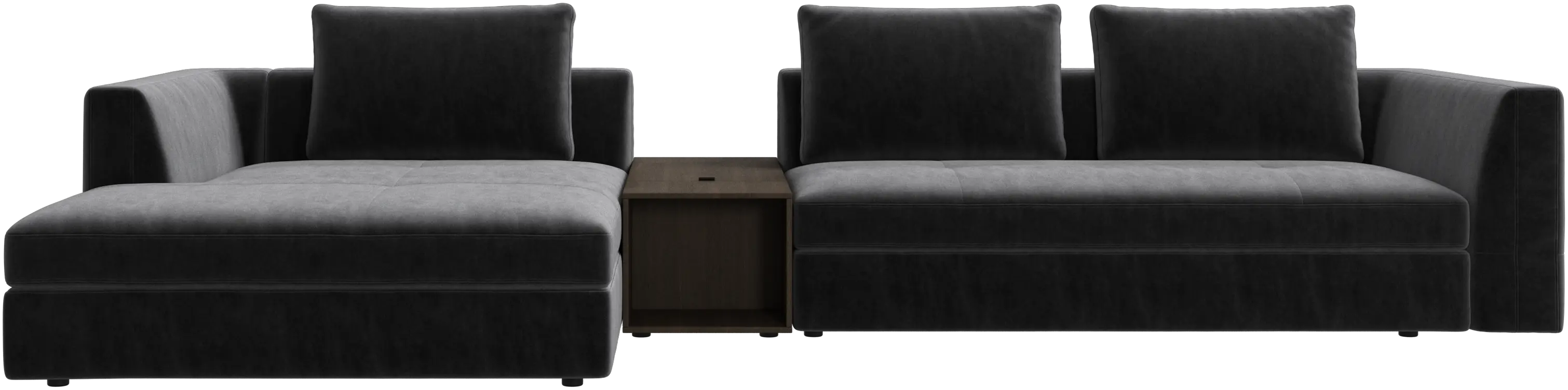 Bergamo chaise longue sofa with storage