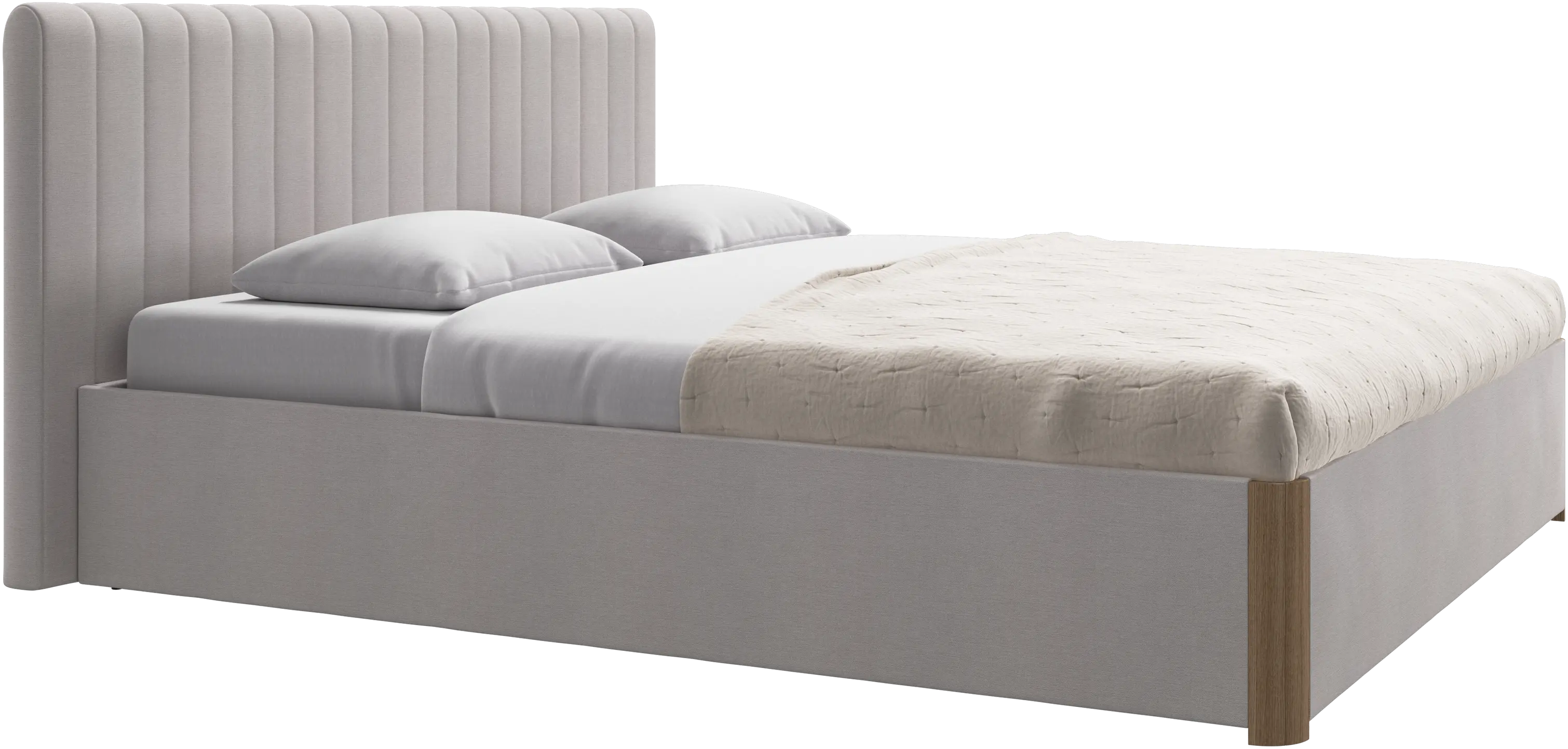 Element bed, bed-mounted headboard, with slats and storage solution, excl. mattress