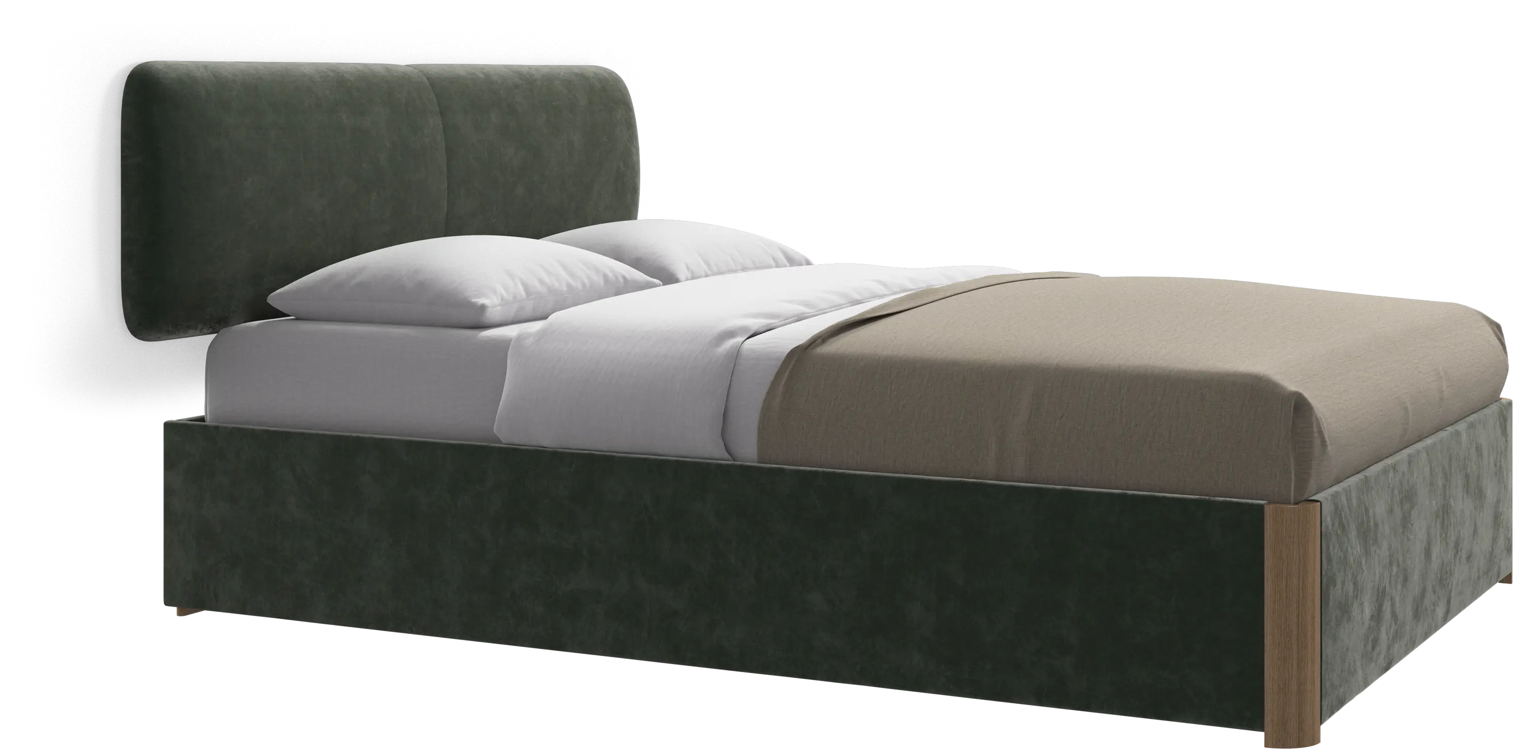 Element lit, tête de lit murale, sans lattes, excl. matelas