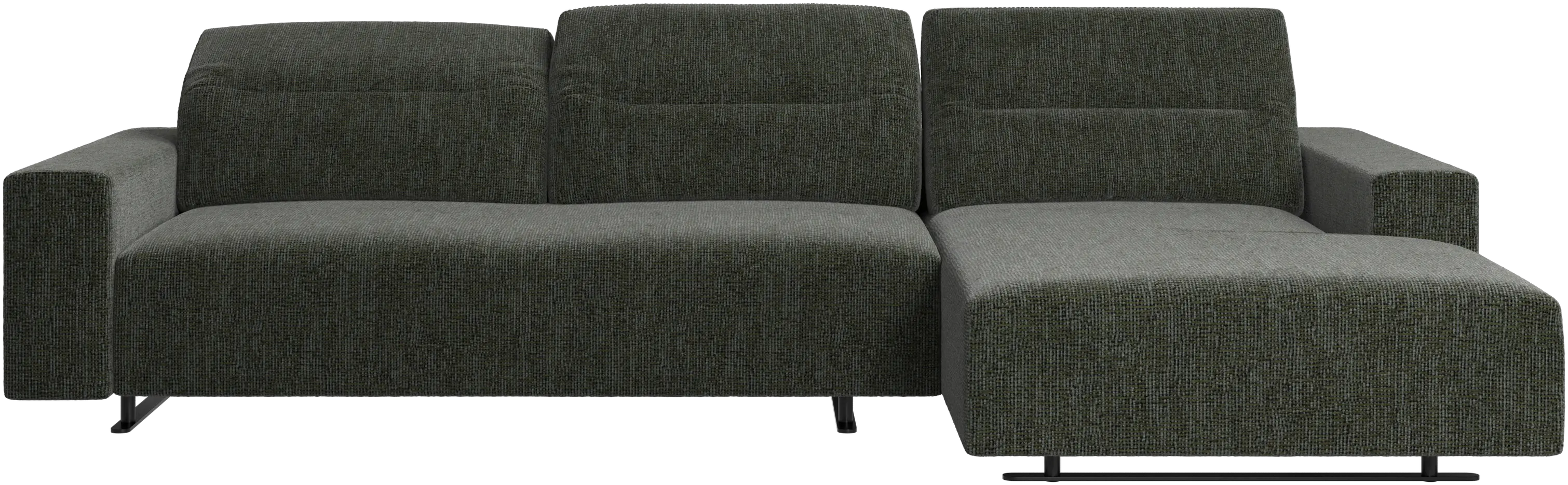 Hampton sofa with adjustable back and resting unit right side