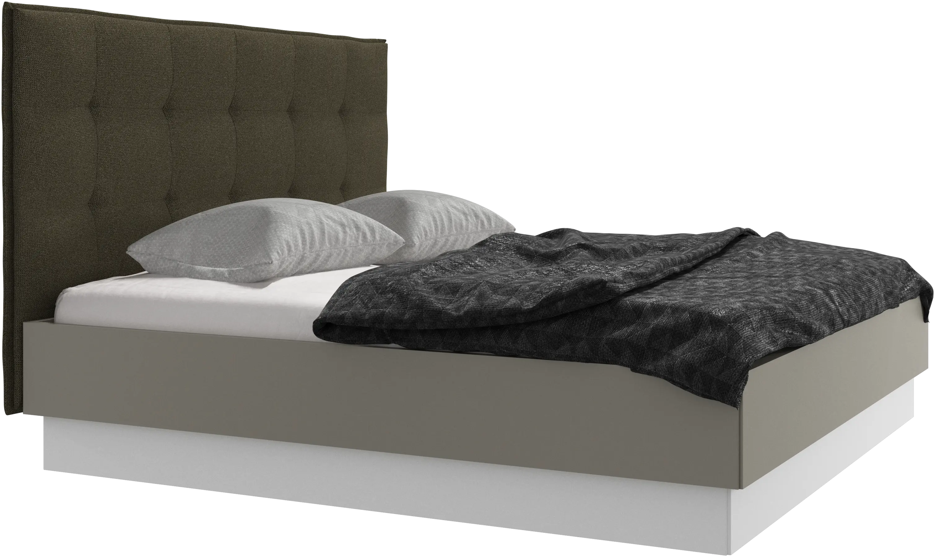 Lugano storage bed with lift-up frame and slats, excl. mattress