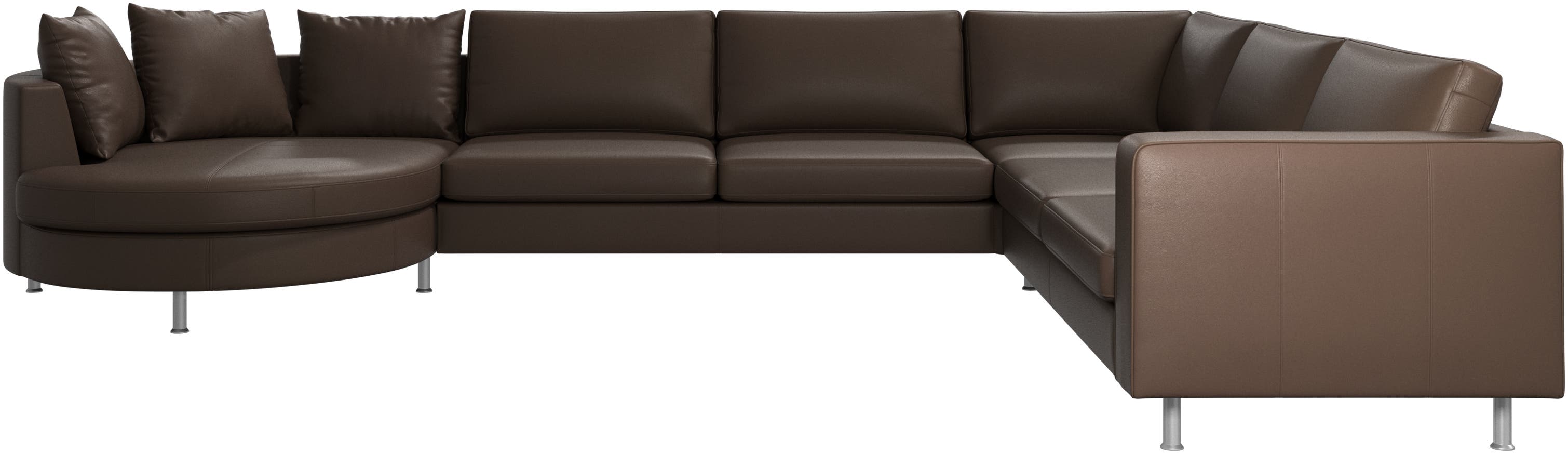 Sofa Indivi narożna z okrągłym modułem wypoczynkowym