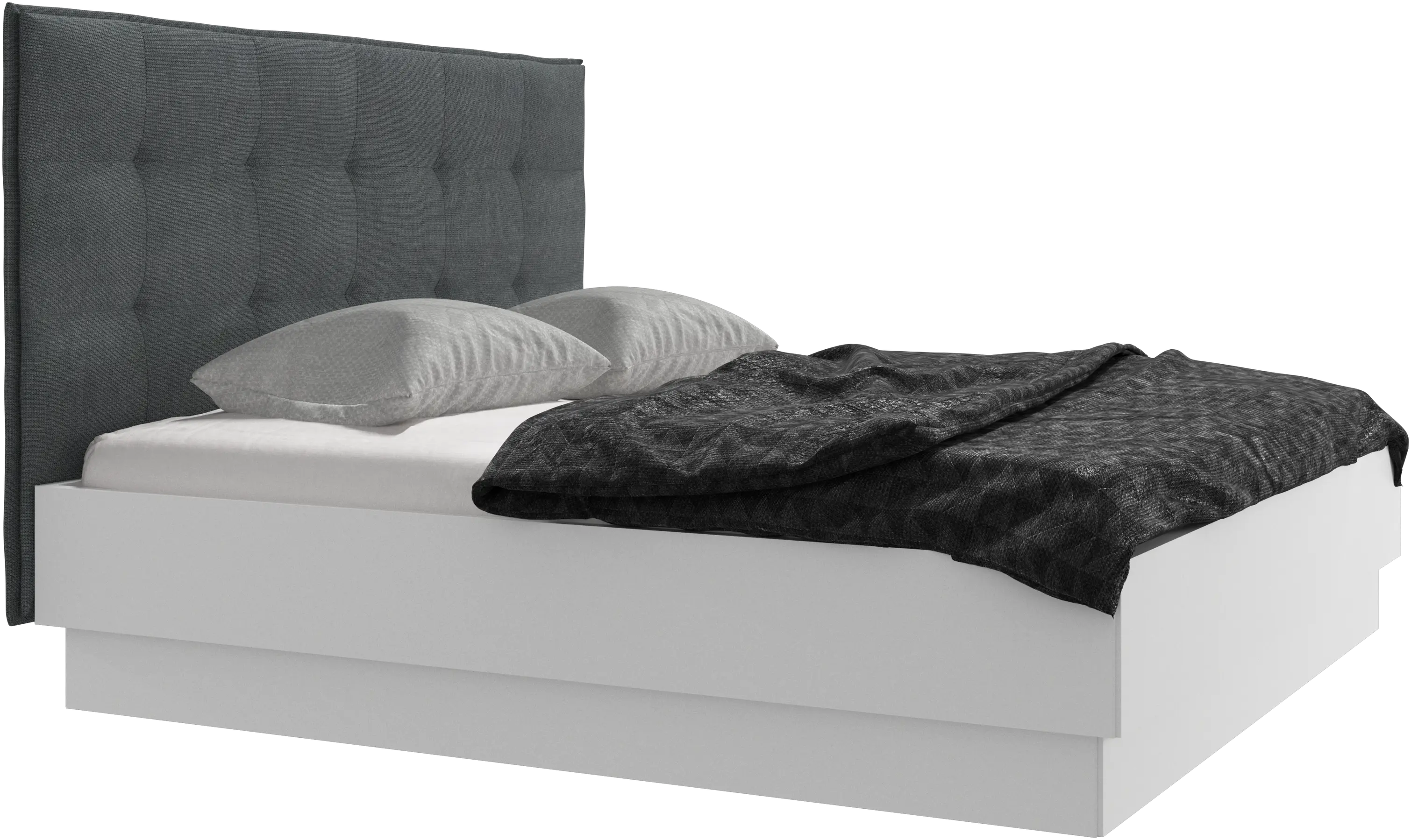 Lugano storage bed with lift-up frame and slats, excl. mattress