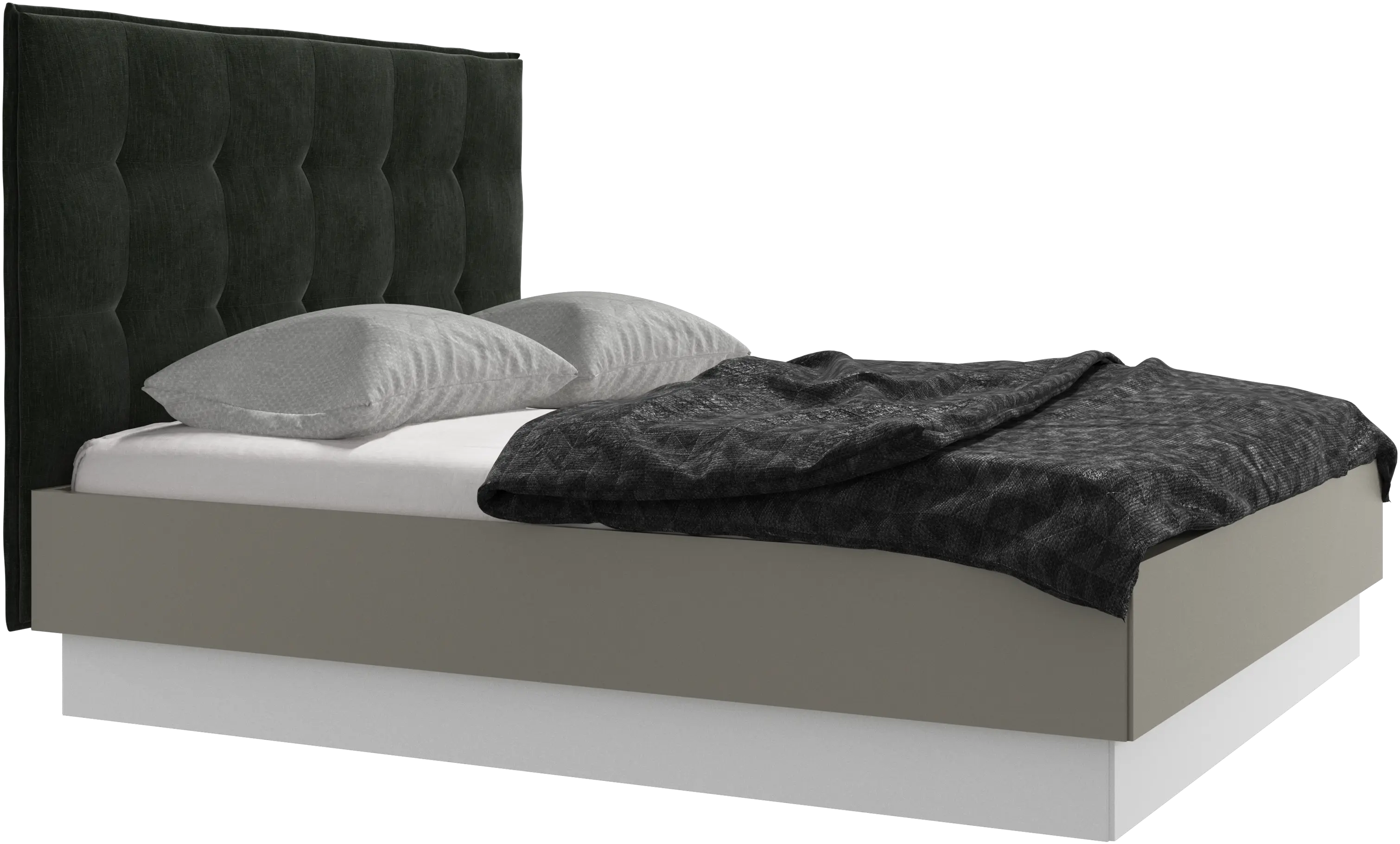 Lugano storage bed with lift-up frame and slats, excl. mattress