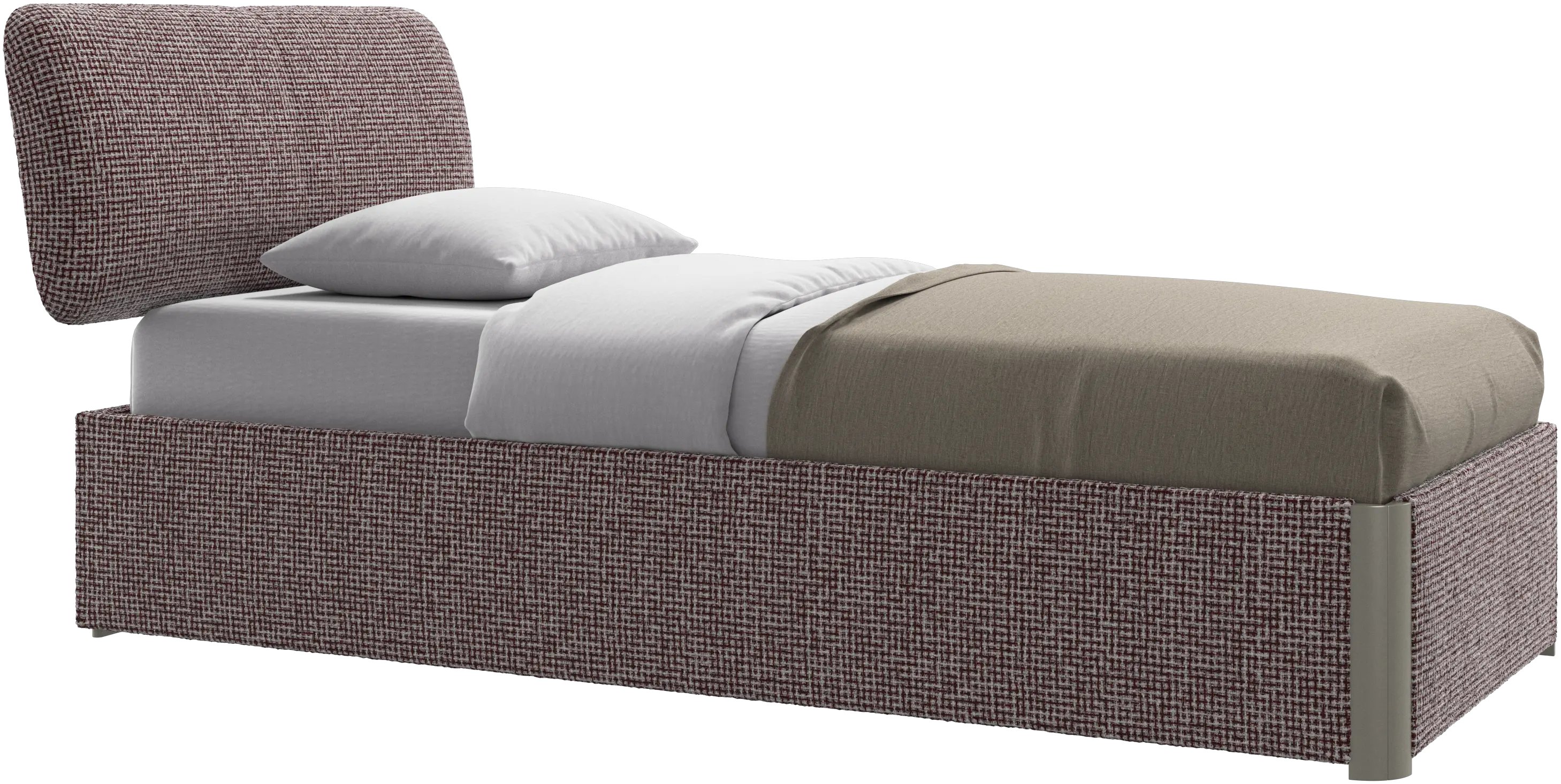 Element bed, bed-mounted headboard, with slats and storage solution, excl. mattress