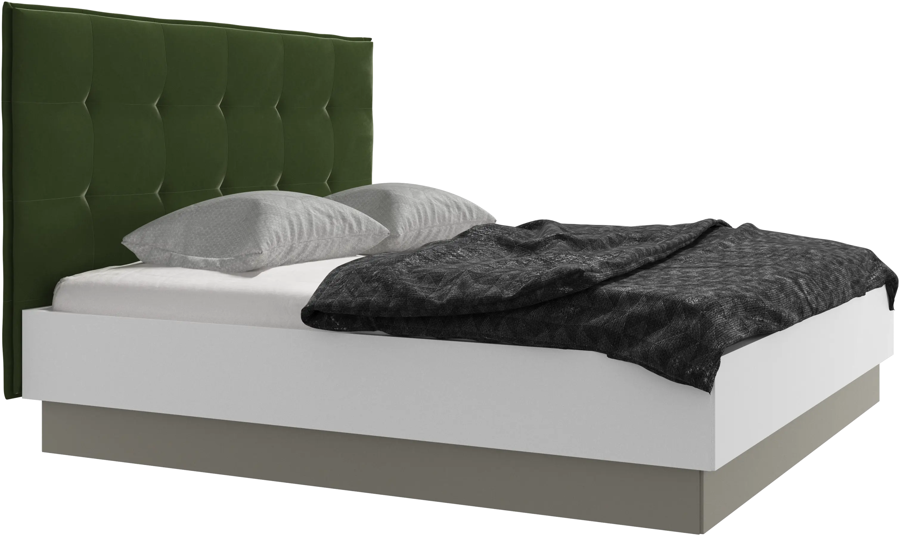 Lugano storage bed with lift-up frame and slats, excl. mattress