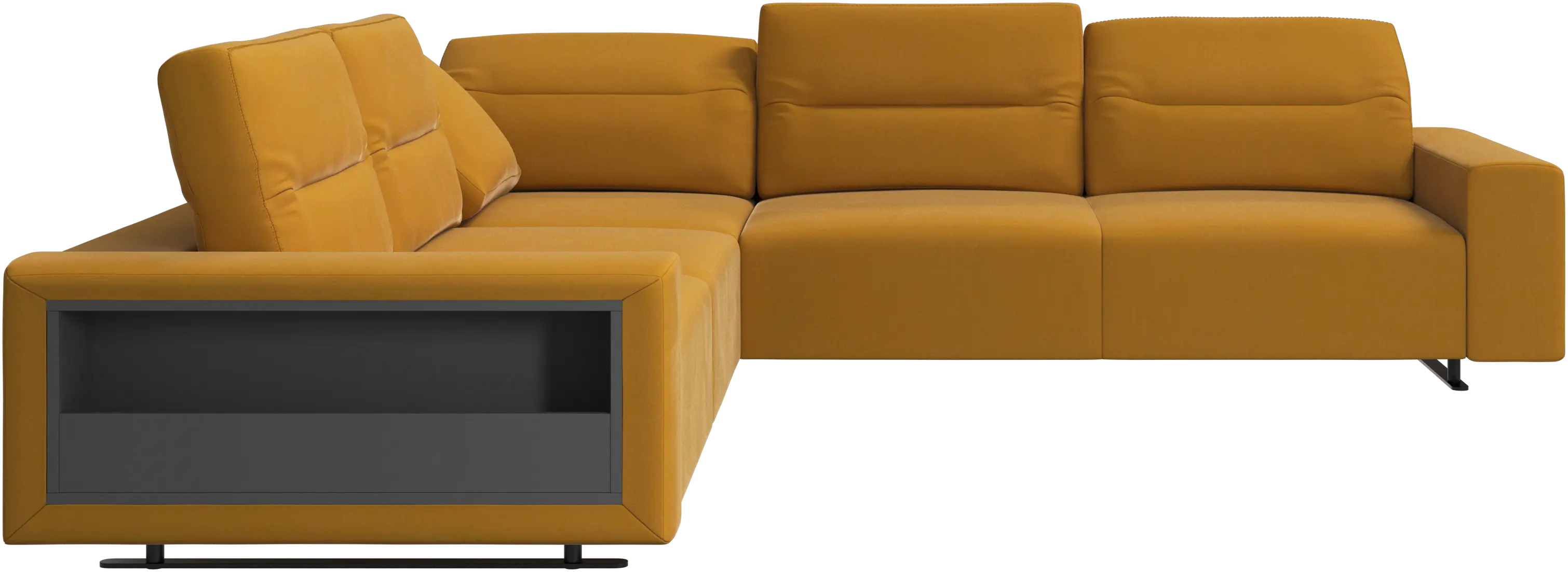 Hampton corner sofa with adjustable back and storage