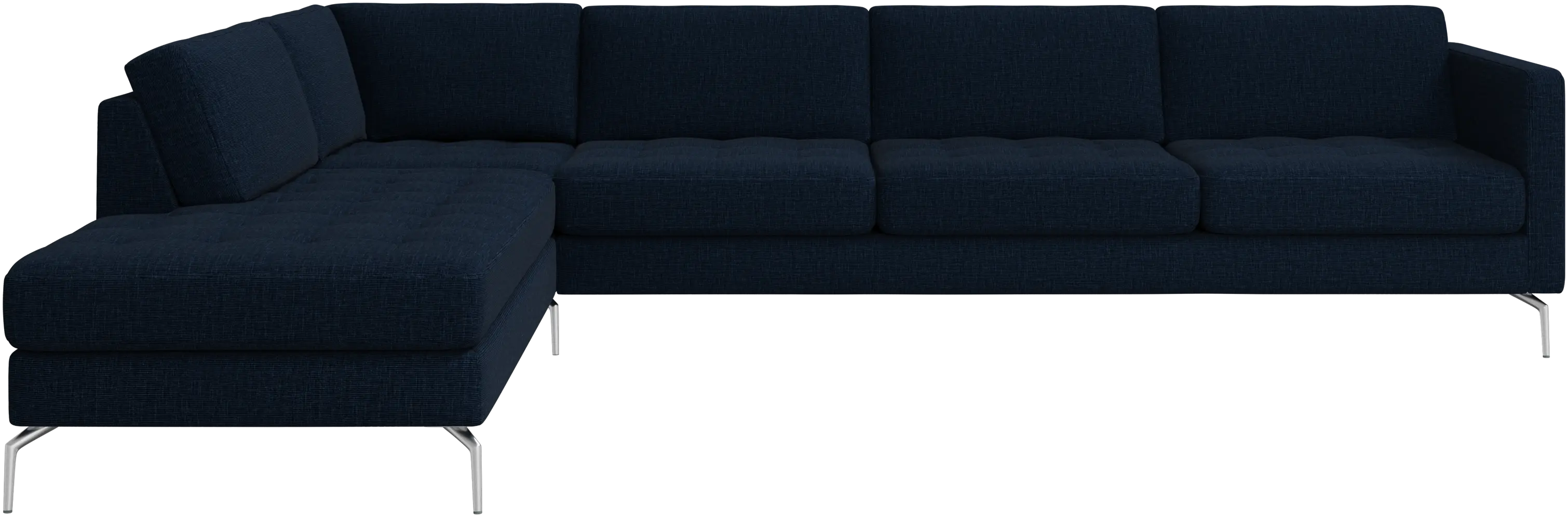 Osaka corner sofa with lounging unit, tufted seat
