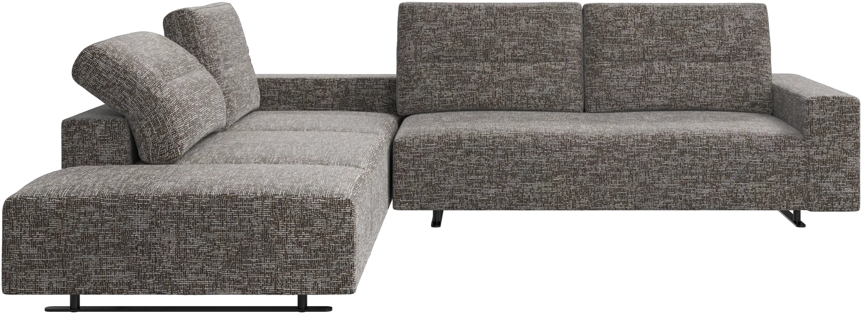Hampton corner sofa with adjustable back and lounging unit