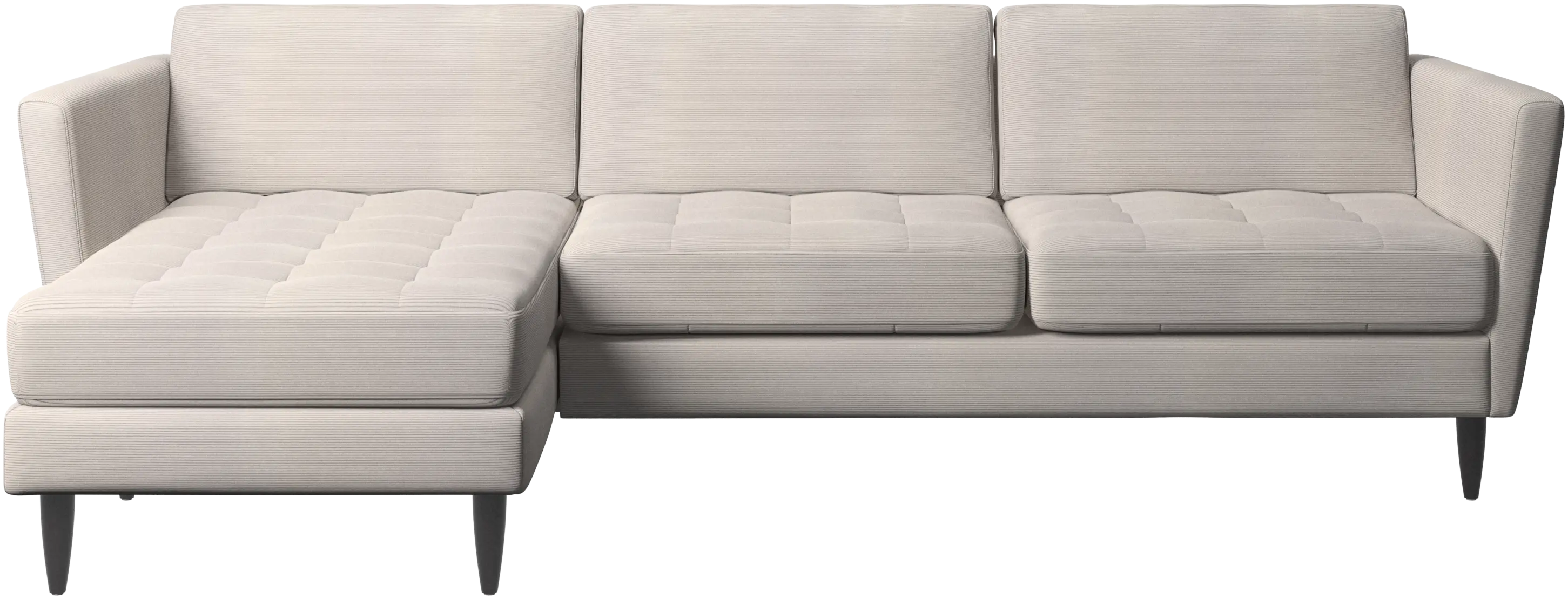 Osaka sofa with resting unit, tufted seat