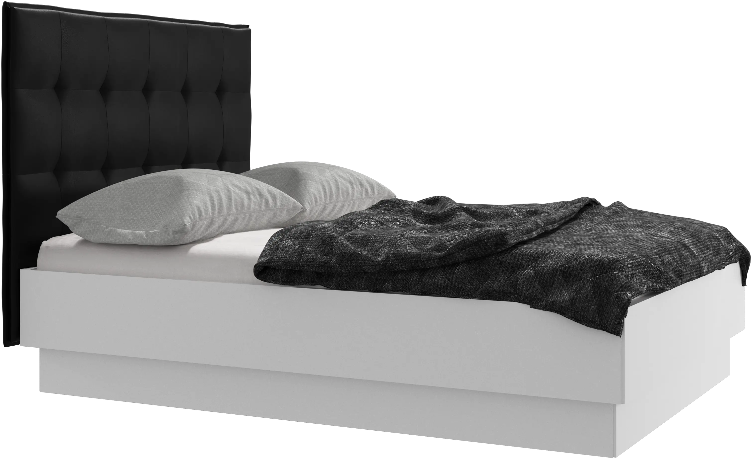 Lugano storage bed with lift-up frame and slats, excl. mattress