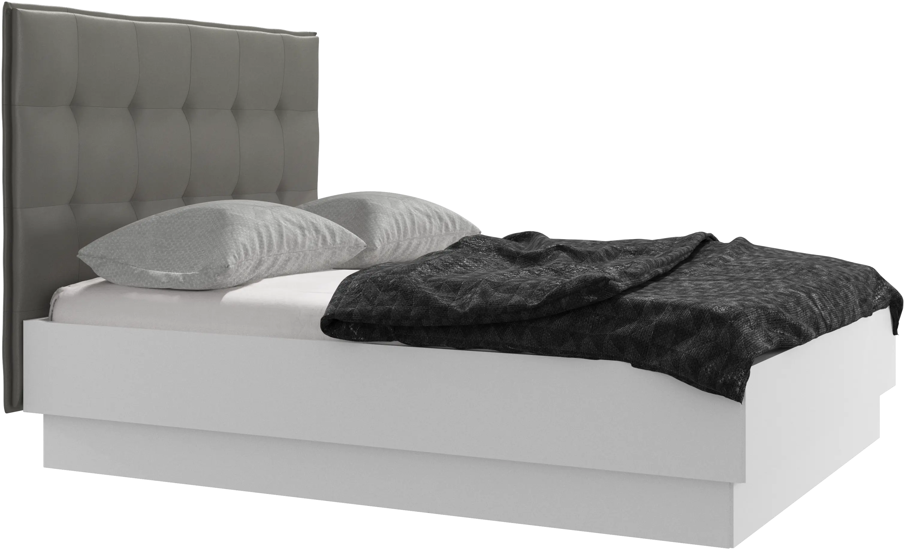 Lugano storage bed with lift-up frame and slats, excl. mattress