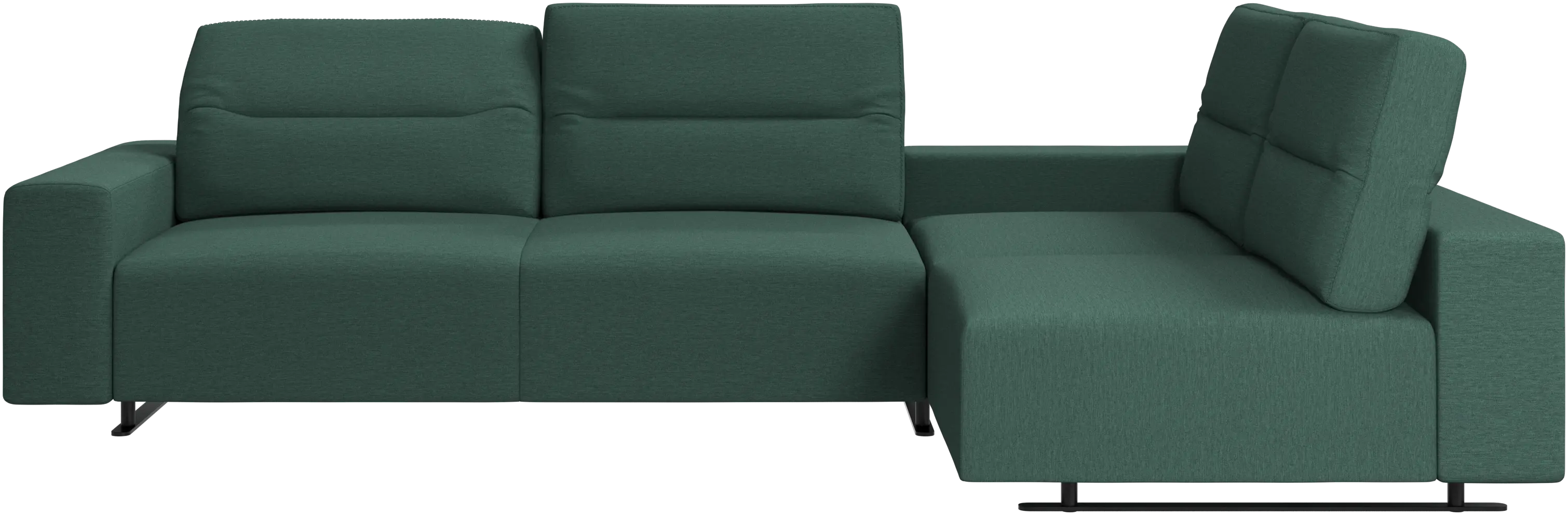 Hampton corner sofa with adjustable back and storage on left side