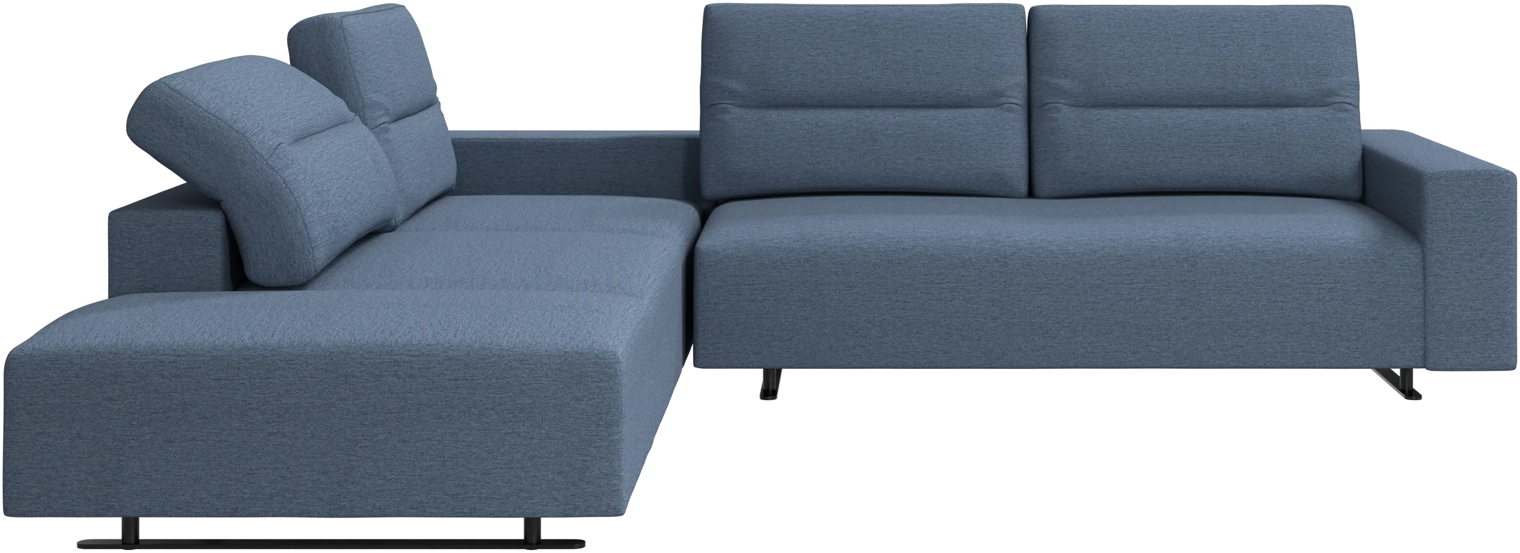 Hampton corner sofa with adjustable back and lounging unit