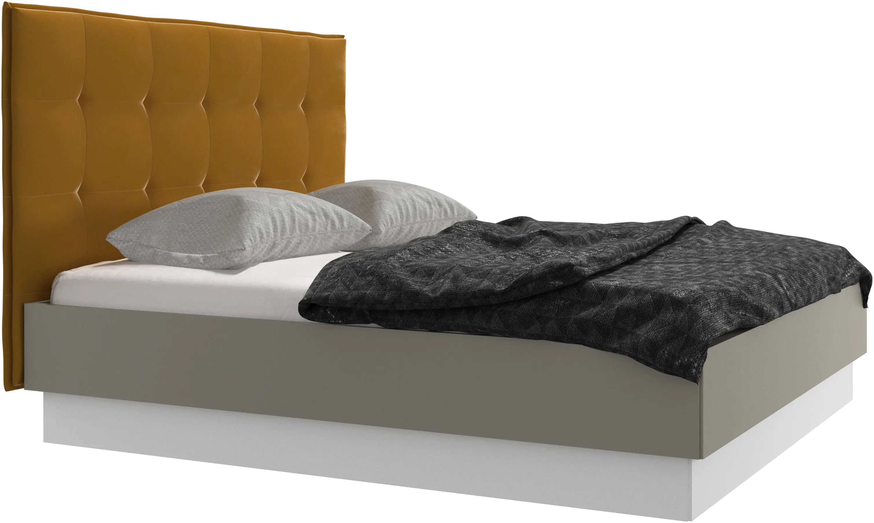 Lugano storage bed with lift-up frame and slats, excl. mattress