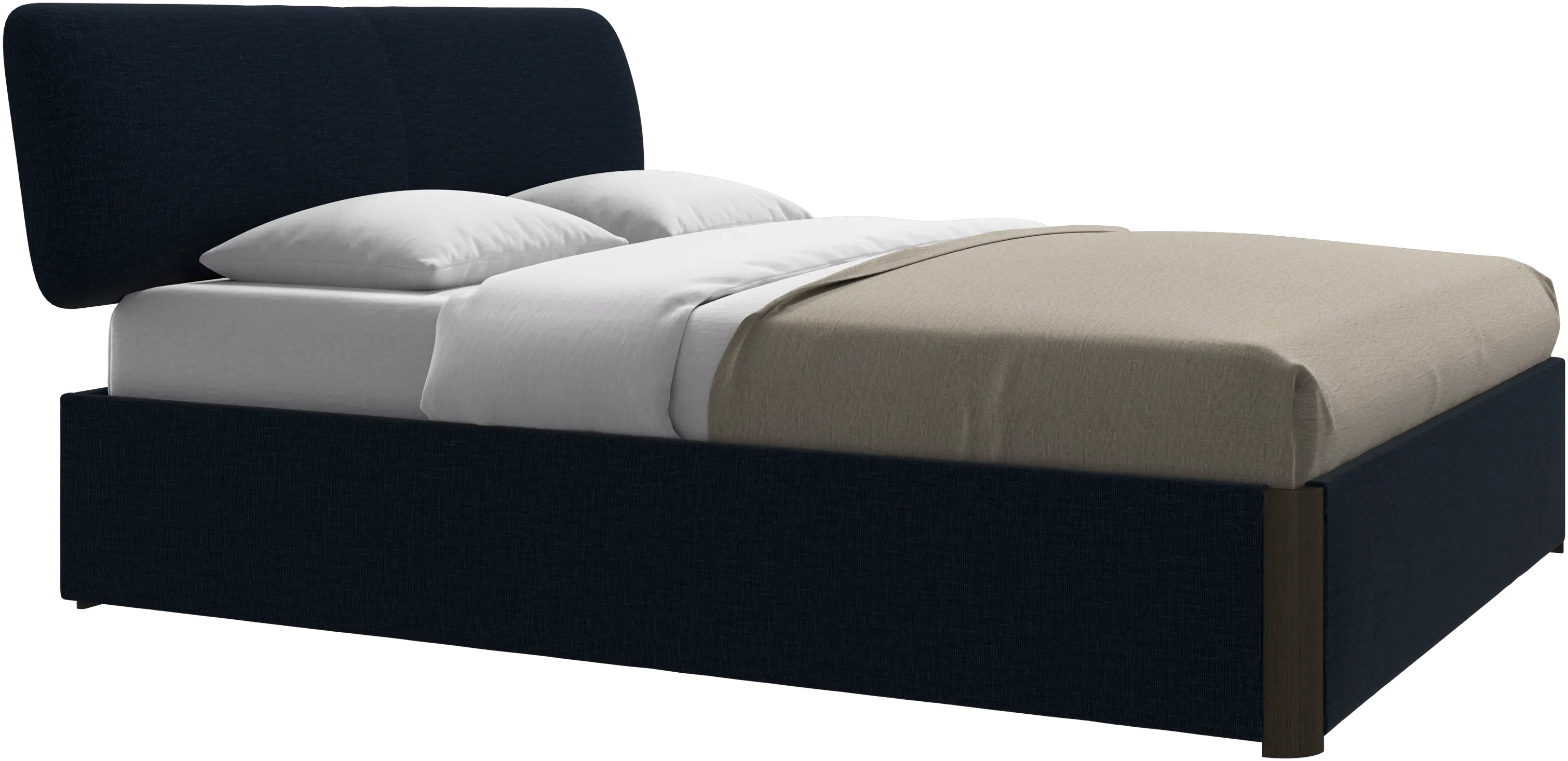 Element seng, sengmontert hodegavl, med lameller og oppbevaringsløsning, ekskl. madrass