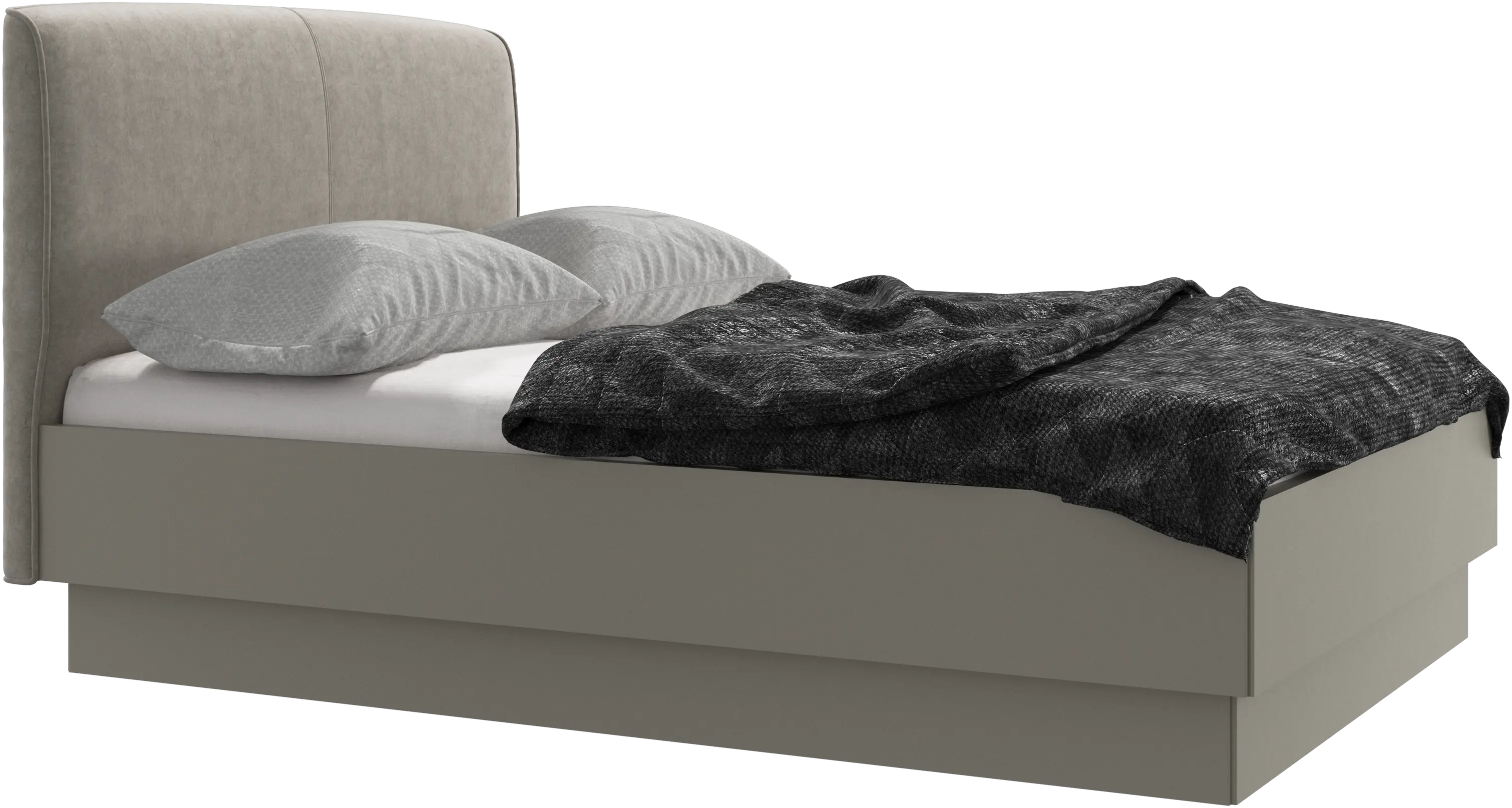 Houston, upholstered bed with storage