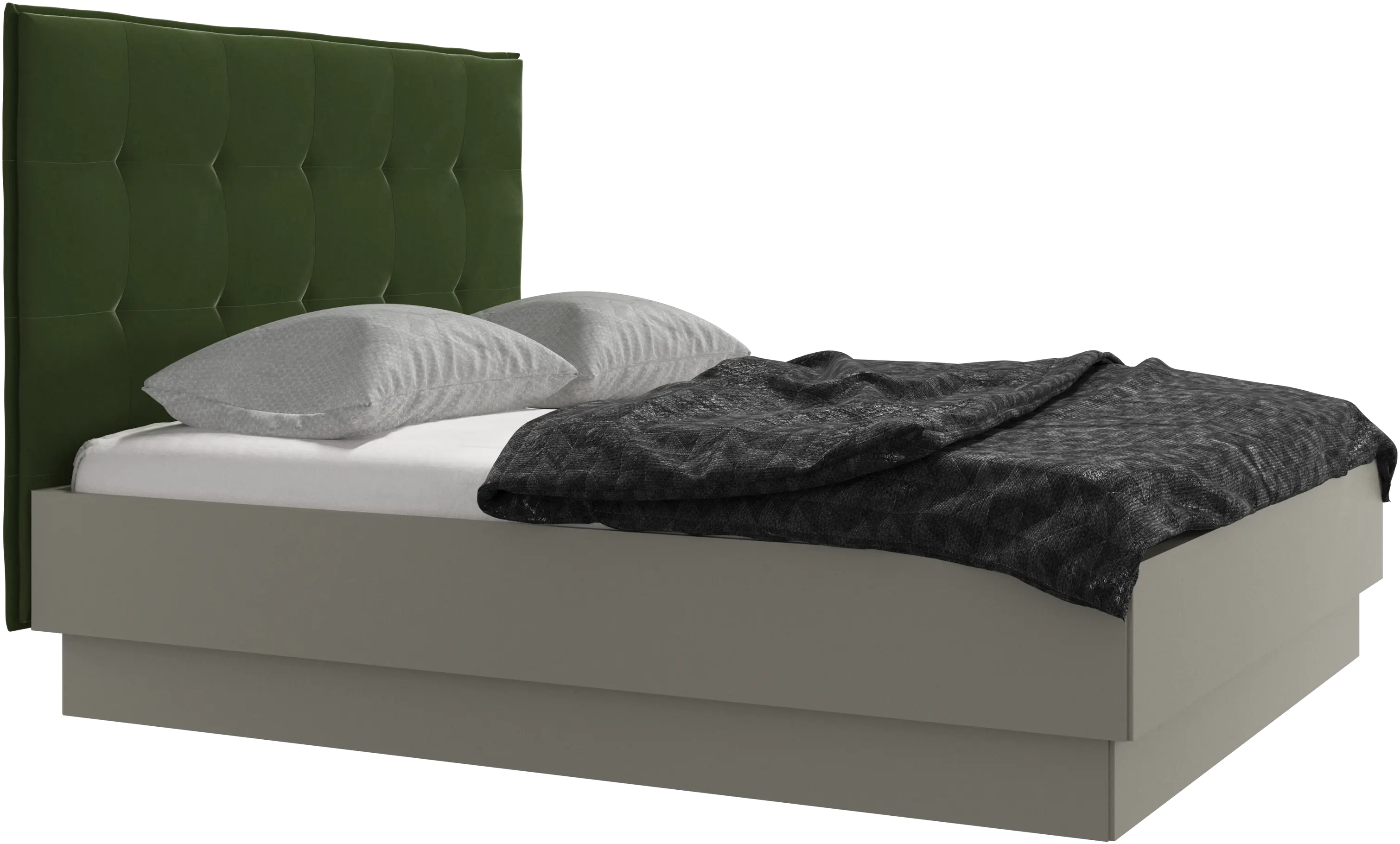 Lugano storage bed with lift-up frame and slats, excl. mattress