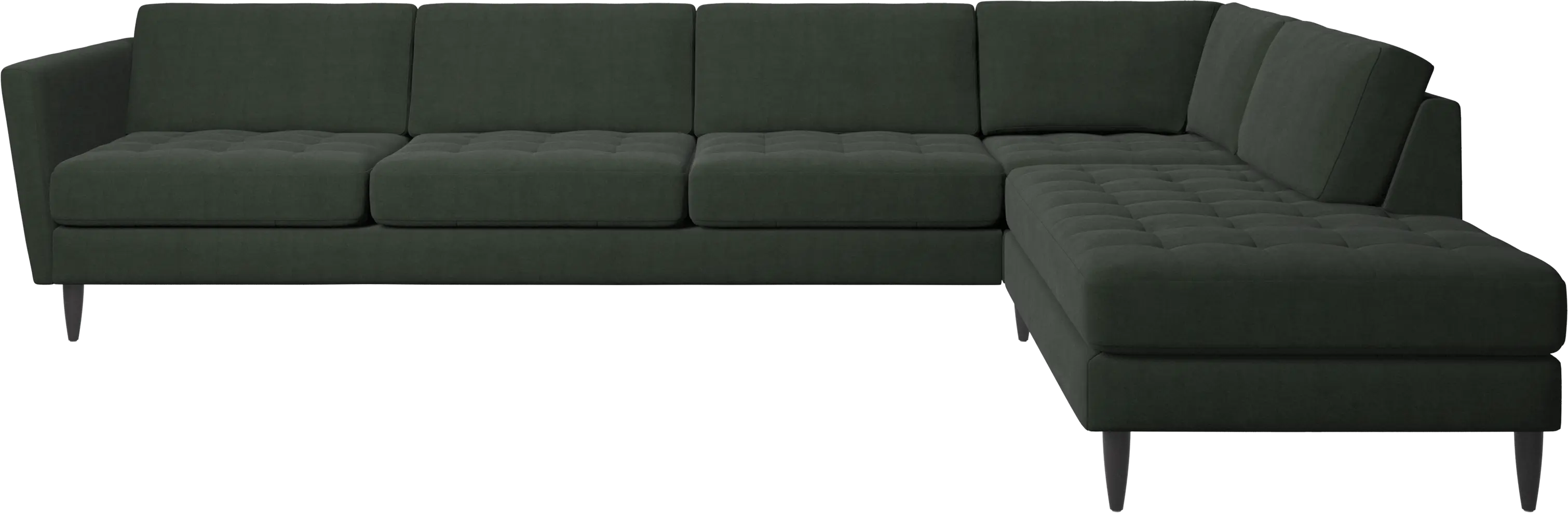 Osaka corner sofa with lounging unit, tufted seat