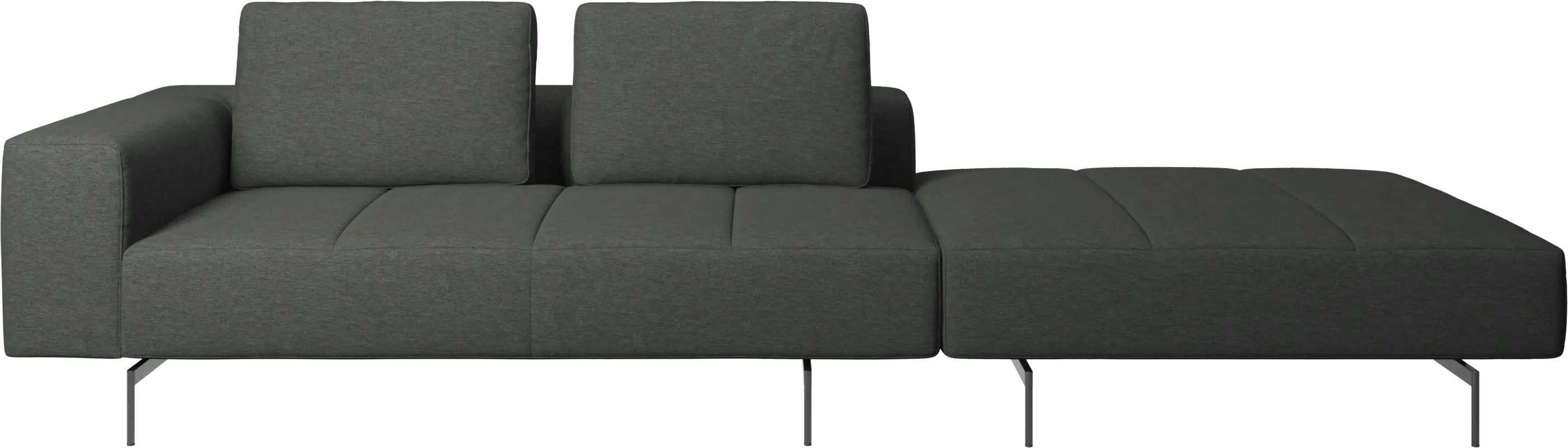 Amsterdam sofa with footstool on right side