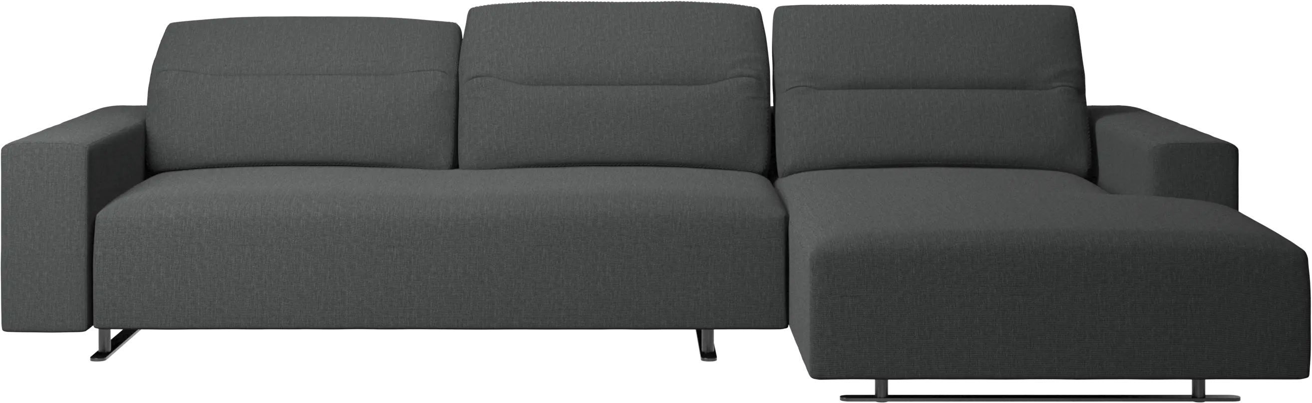 Hampton sofa with adjustable back, resting unit and storage both sides