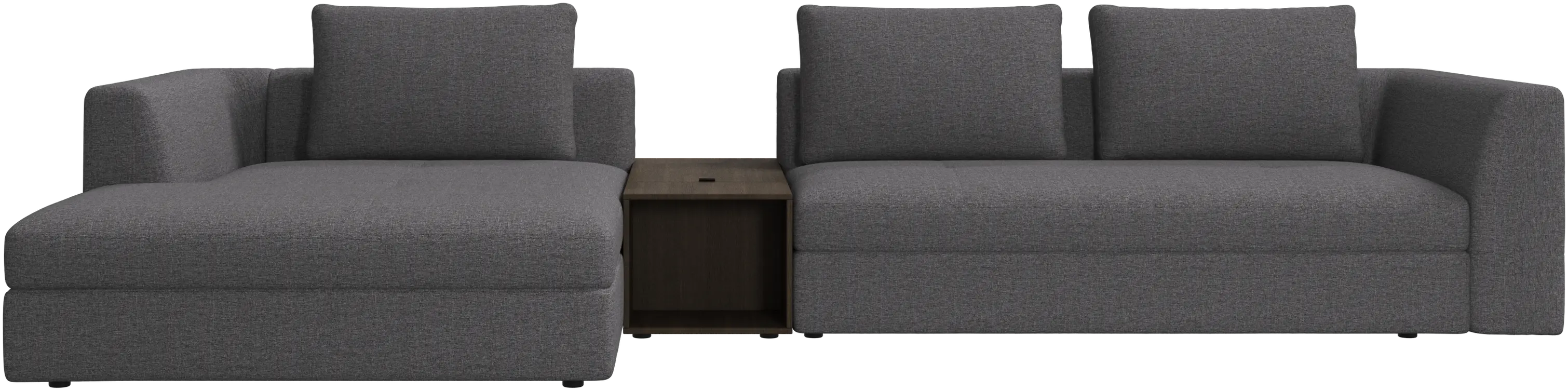 Bergamo chaise longue sofa with storage
