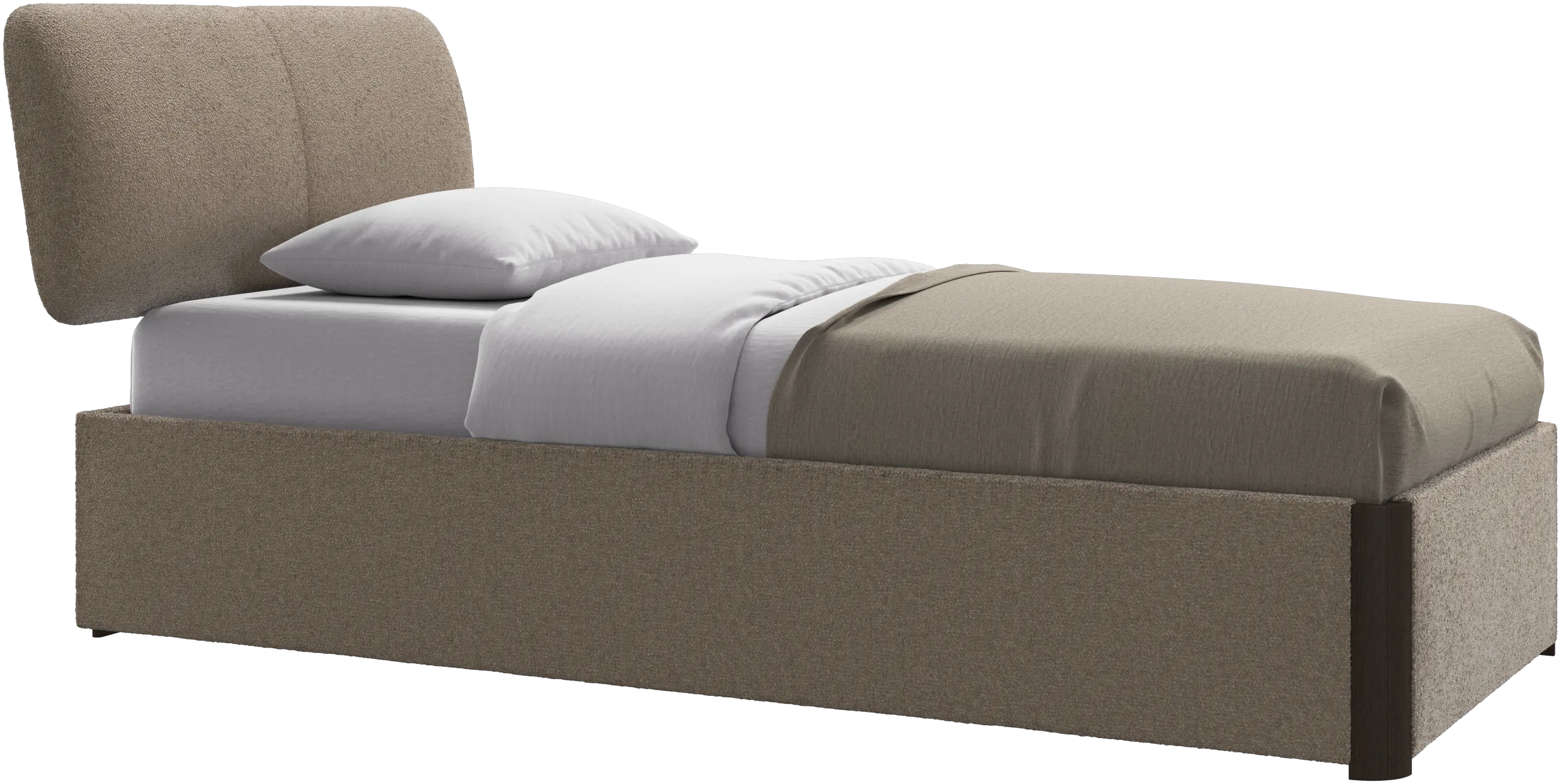 Element cama, cabecero montado en la cama, con láminas y solución de almacenamiento, excl. colchón