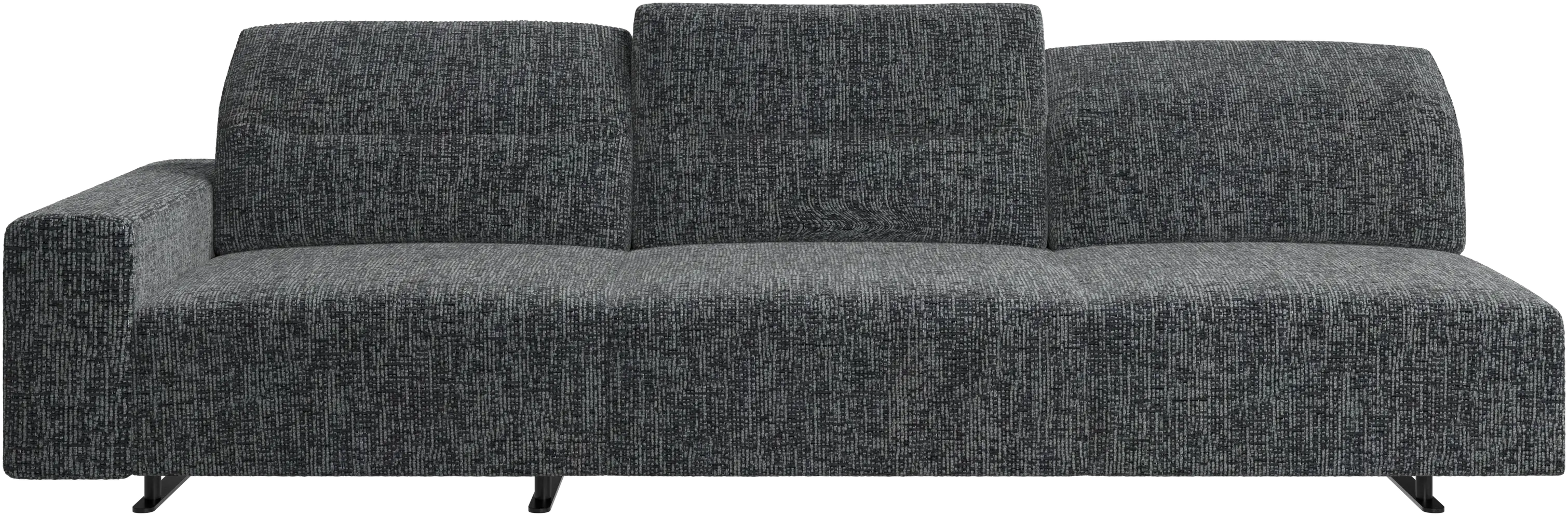 Hampton sofa with adjustable back and storage on the left side