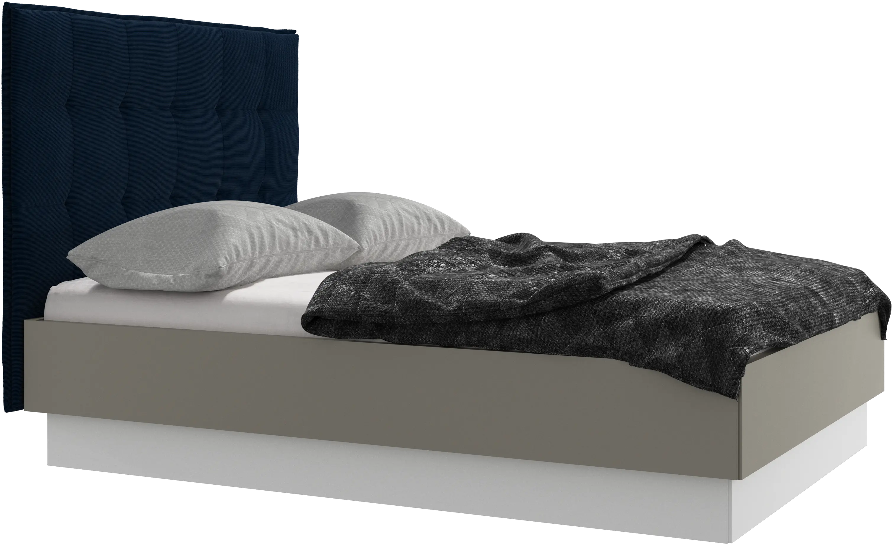 Lugano storage bed with lift-up frame and slats, excl. mattress