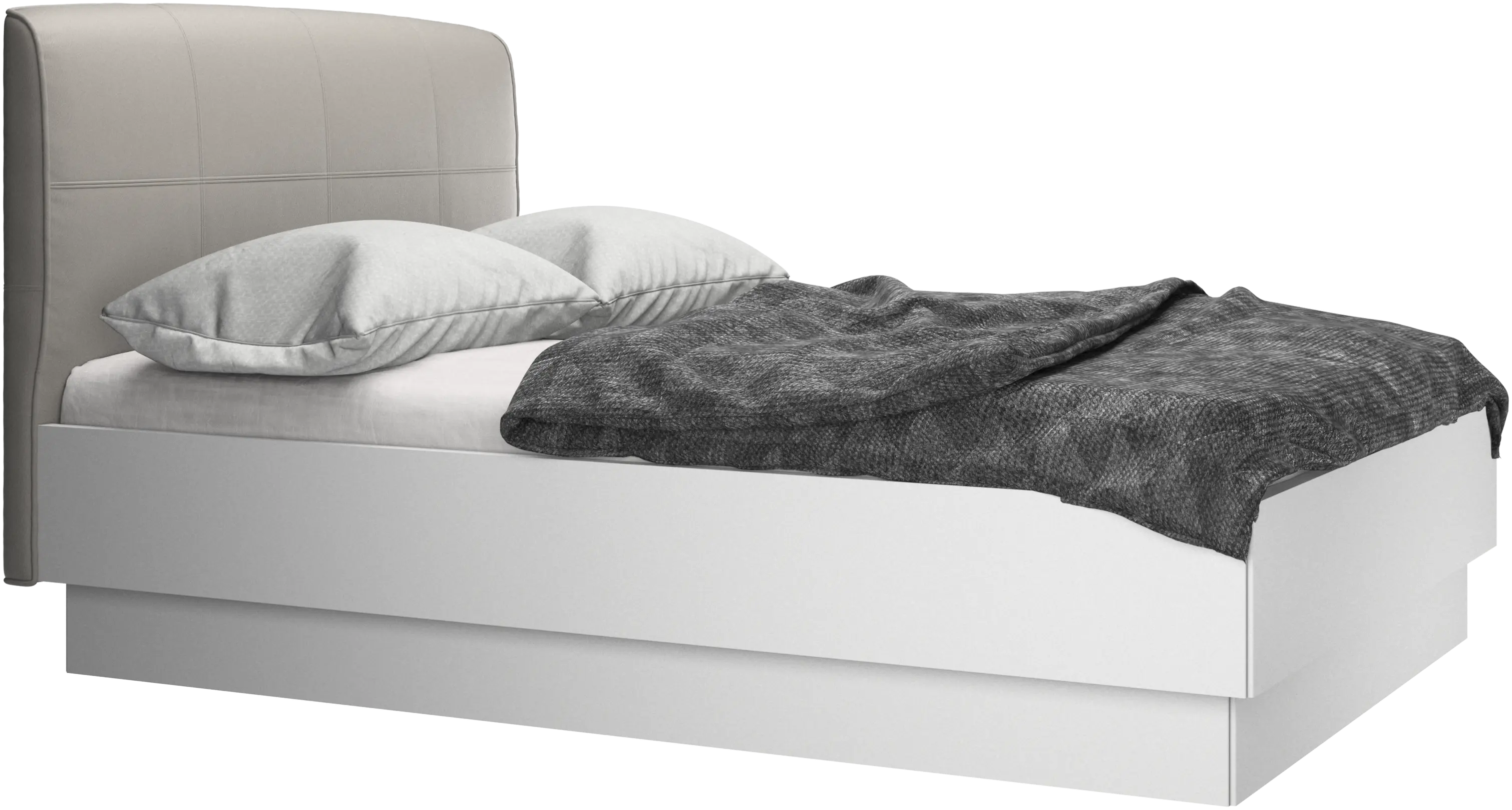 Houston, gepolstertes bett mit stauraum