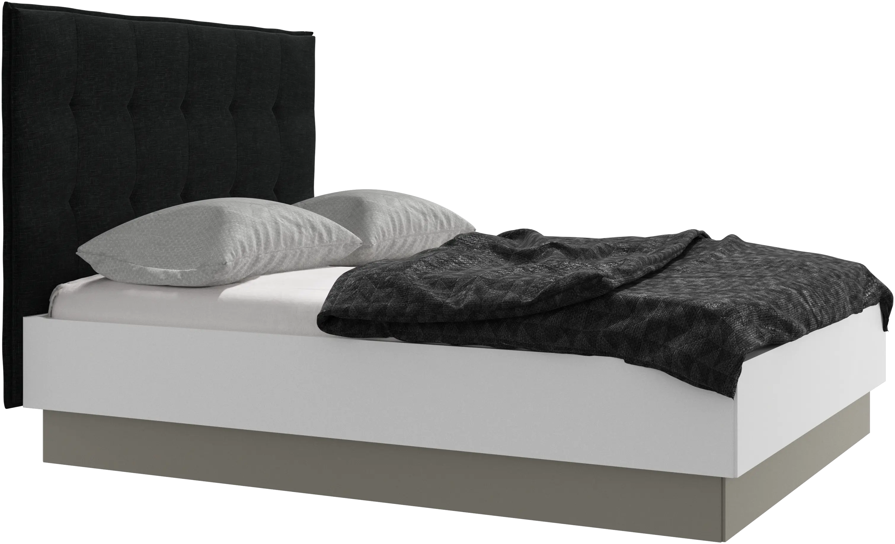 Lugano storage bed with lift-up frame and slats, excl. mattress