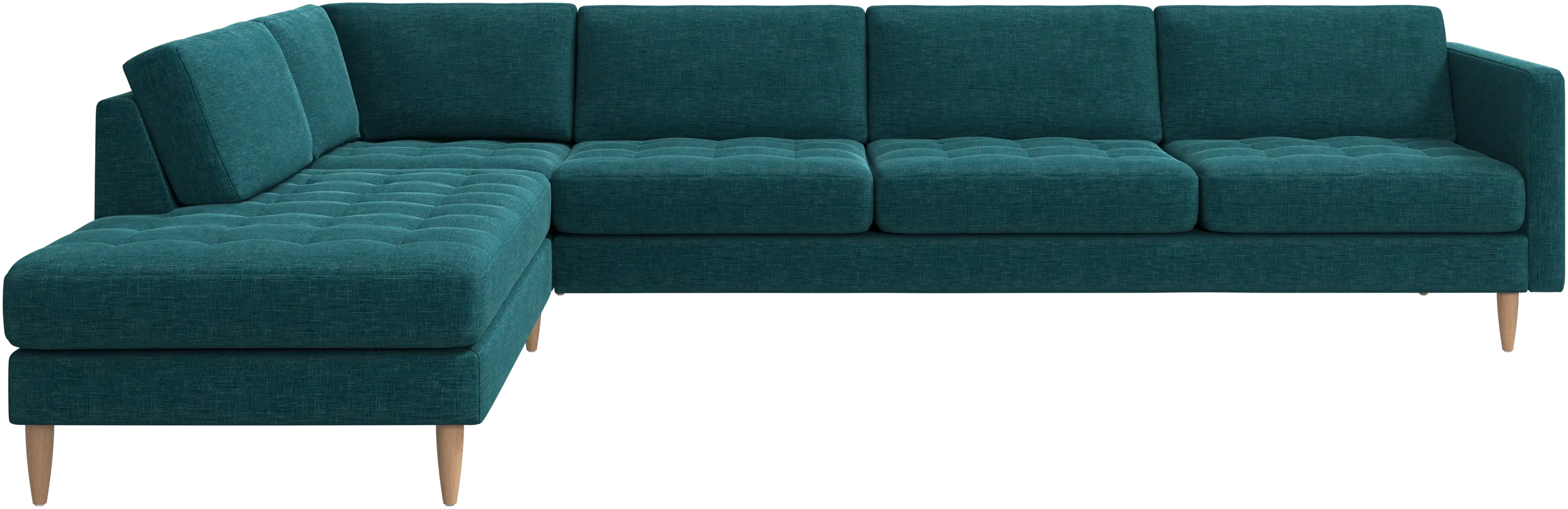 Osaka corner sofa with lounging unit, tufted seat