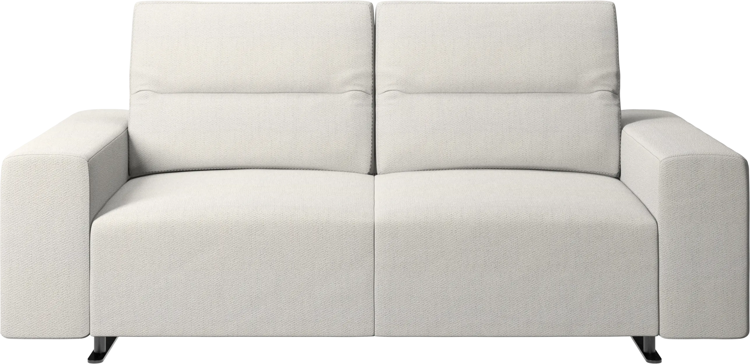 Sofa Hampton z regulowanym oparciem i schowkiem po prawej stronie