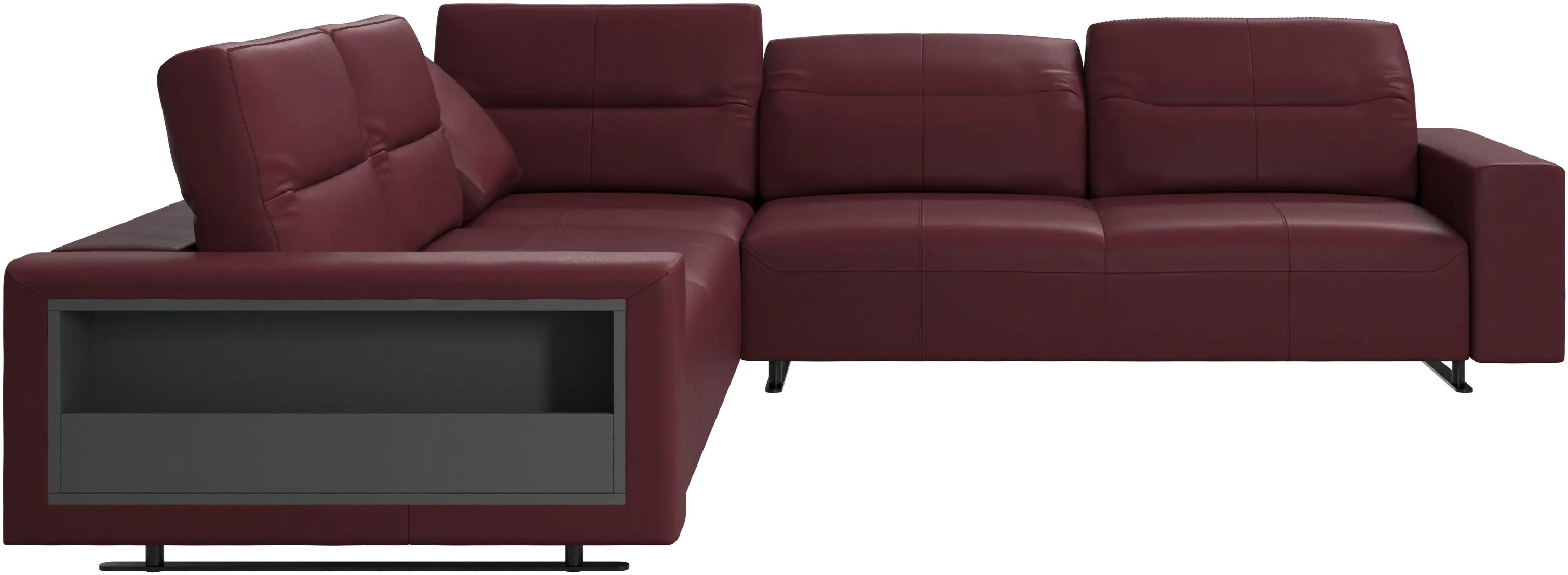 Hampton corner sofa with adjustable back and storage