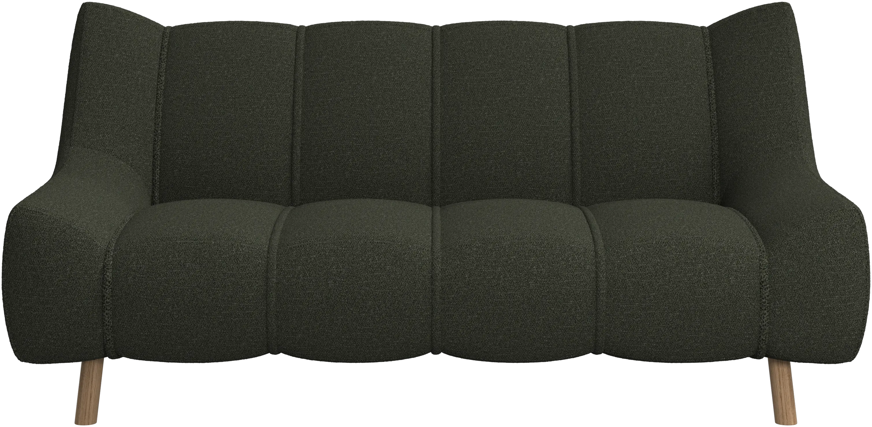 Canapé 2 places Nawabari, jambe en bois