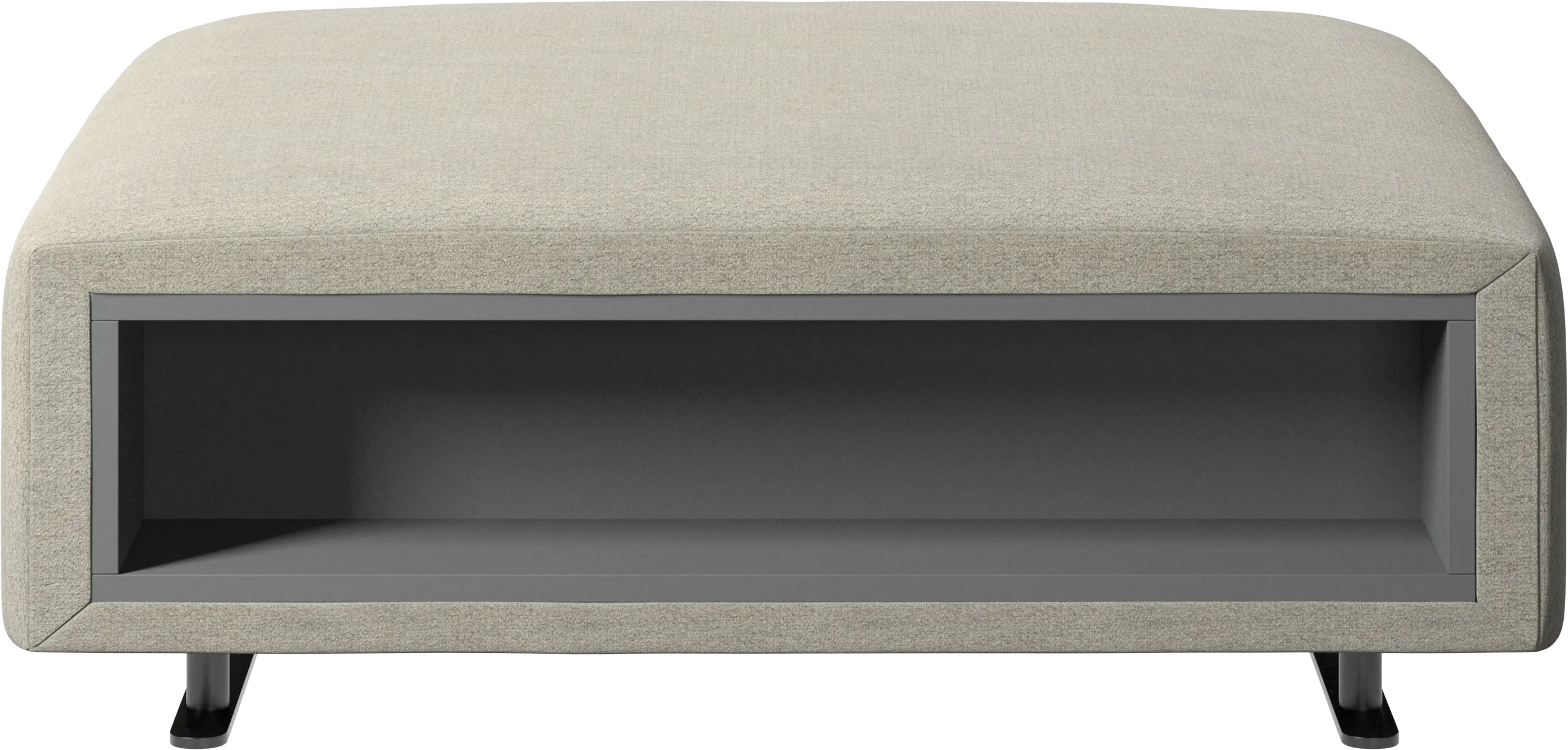Hampton footstool with storage left and right sides