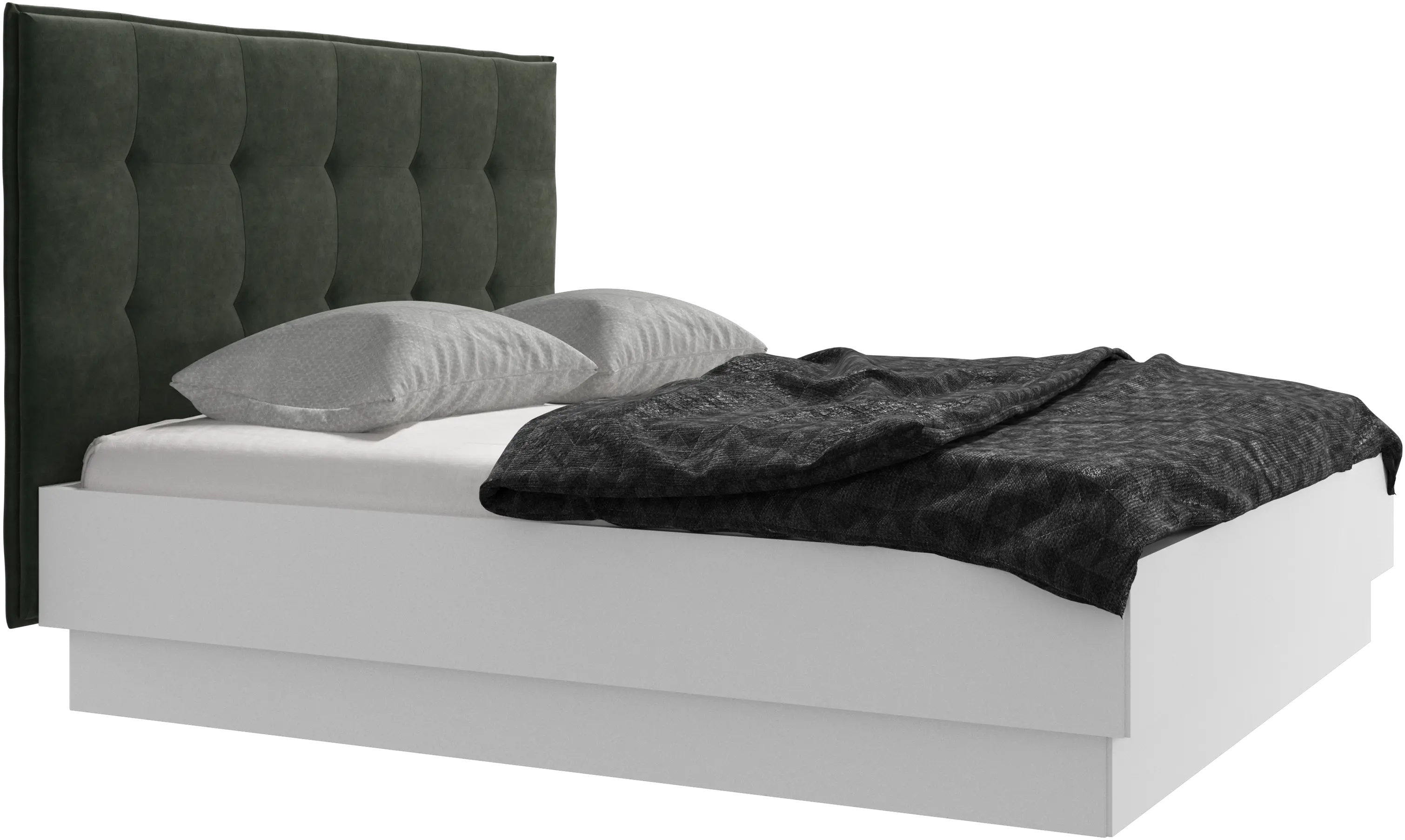 Lugano storage bed with lift-up frame and slats, excl. mattress