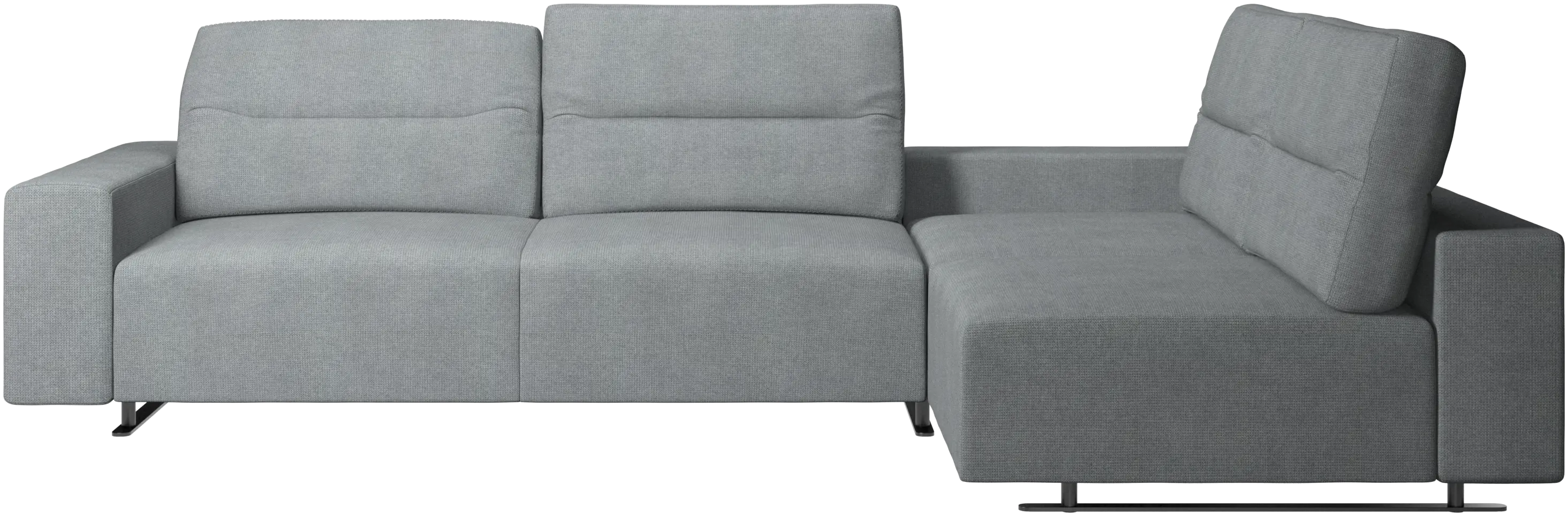 Hampton corner sofa with adjustable back and storage on left side
