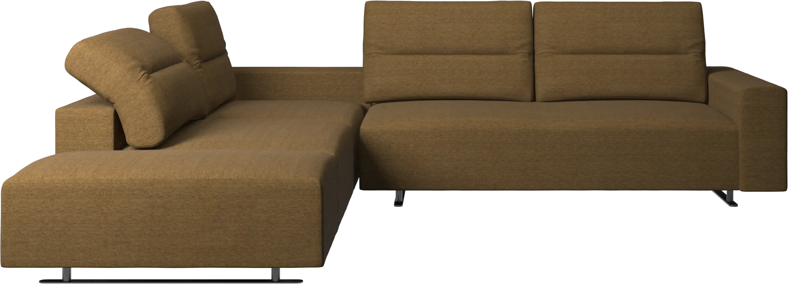 Hampton corner sofa with adjustable back and lounging unit