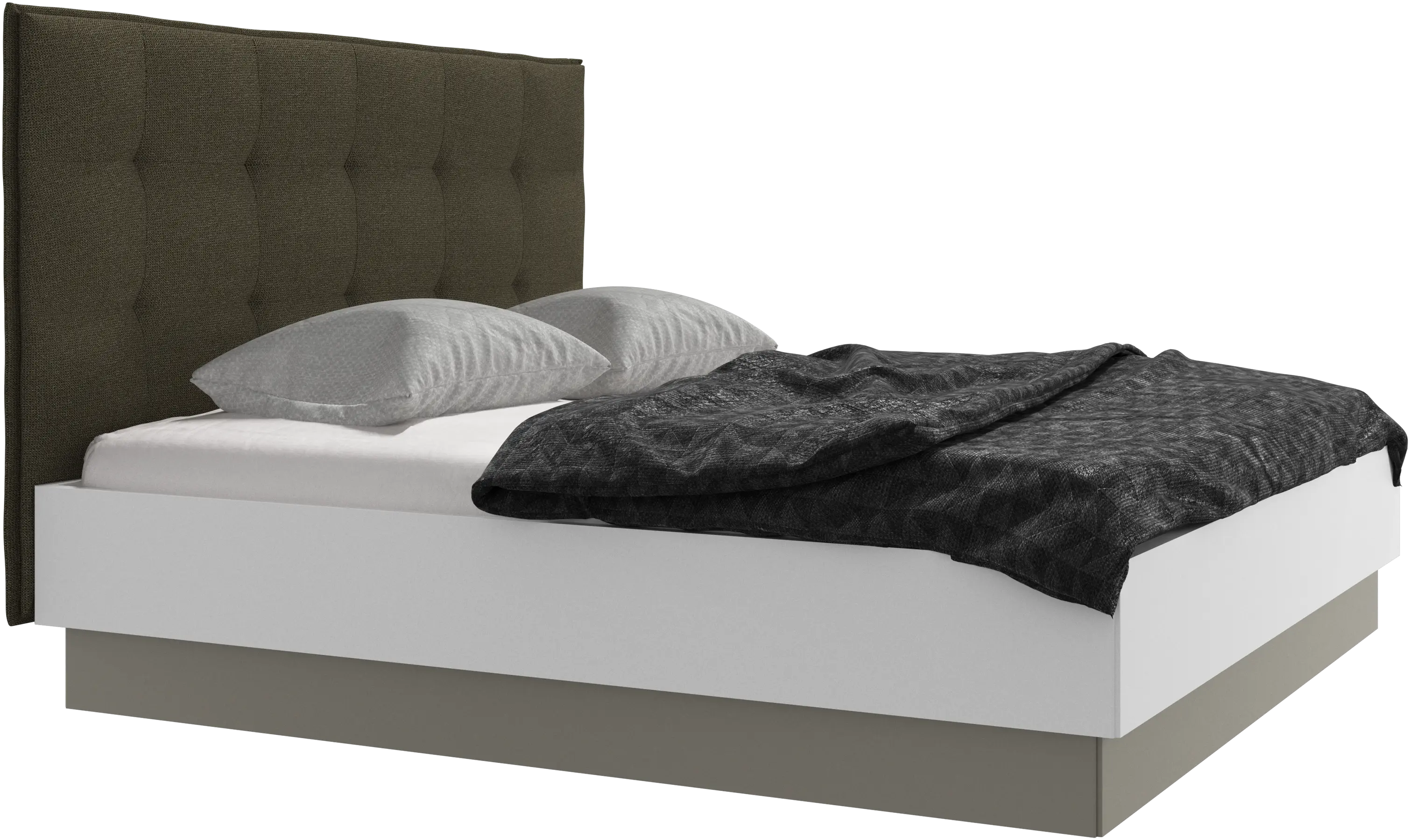 Lugano storage bed with lift-up frame and slats, excl. mattress