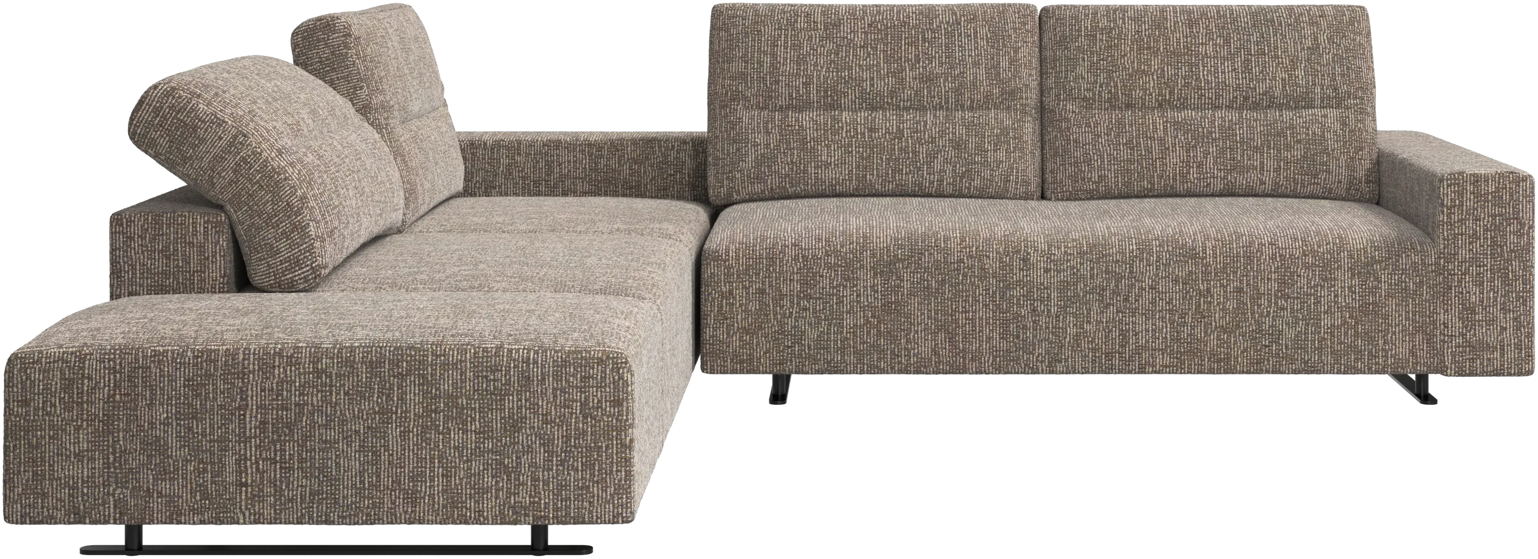 Hampton corner sofa with adjustable back and lounging unit