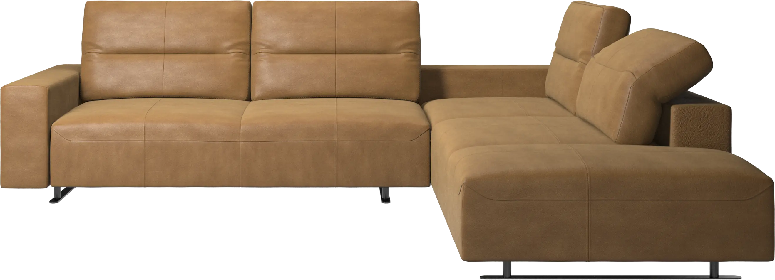 Hampton corner sofa with adjustable back and lounging unit